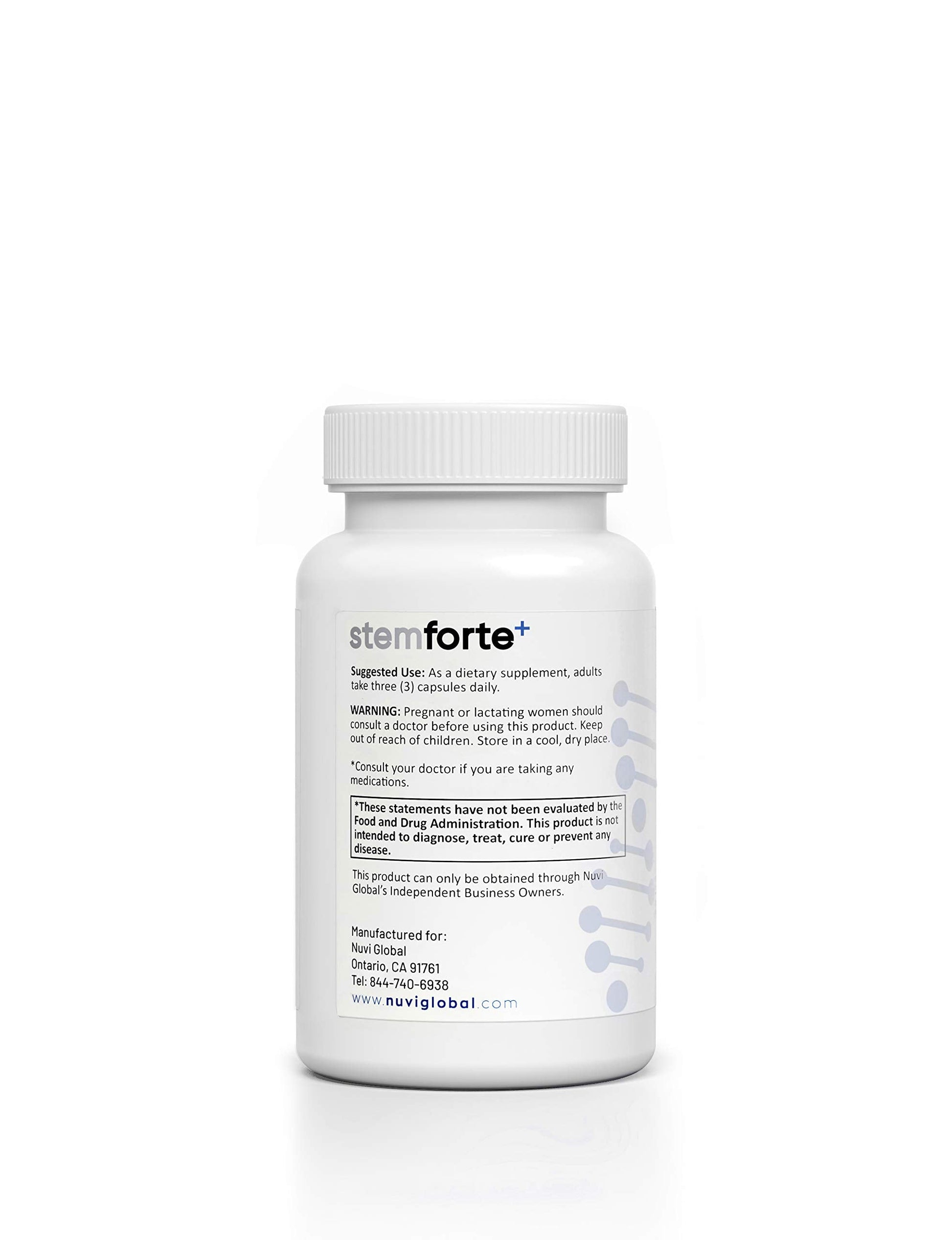 NuVi Global Stemforte Plus Stem Cell and Telomere Supplements – Cell Regeneration, Cell Growth & Telomere Support for Healthy Aging & Cellular Health – 90 Capsules for Men & Women NuVi Global uk supplements