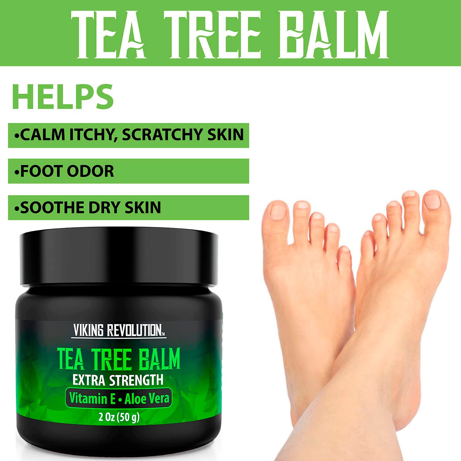 Viking Revolution Skin Cleaning Agent Tea Tree Kit for Men - Tea Tree Oil Set with Body Viking Revolution uk supplements