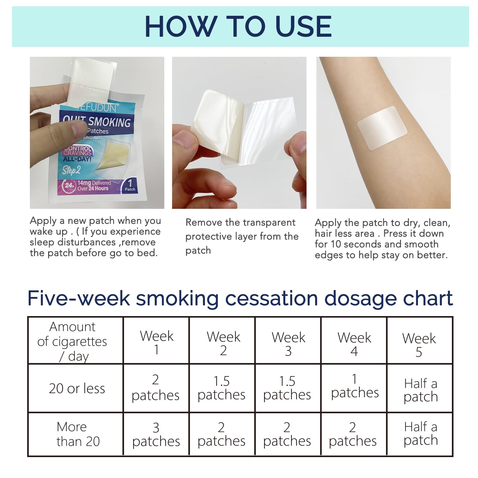 Step 2 Quit Smoking Patches, 14mg Stop Smoking Aids Patches, 30 Count Quit Smoking Stickers that Work with 2 Weeks, Helping Quit Patch, Easy & Effective Anti-Stickers NenMaoKeNu uk supplements
