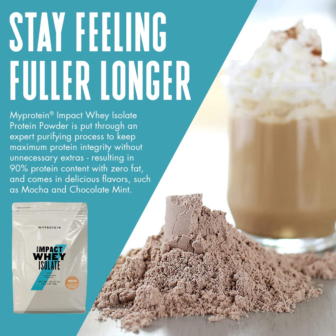 Myprotein Impact Whey Isolate - Mocha, 2.2 Lbs (40 Servings) Myprotein uk supplements