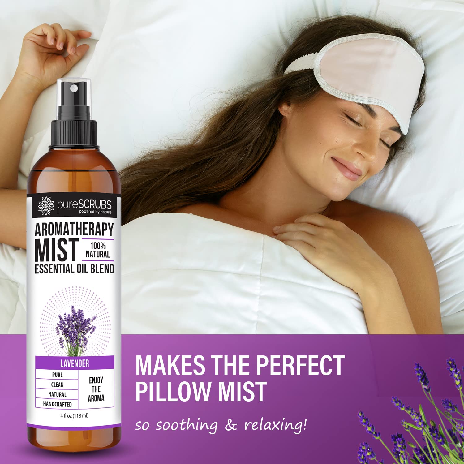 Shake, Mist & Enjoy - pureSCRUBS Premium Lavender Aromatherapy Spray Mist for Room, Body, Linens pureSCRUBS uk supplements