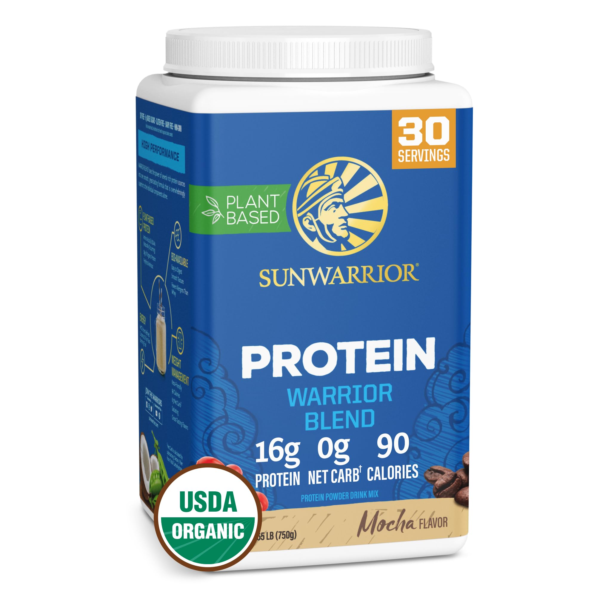 Vegan Protein Powder with BCAA | Organic Hemp Seed Protein Gluten Free Non-GMO Sunwarrior uk supplements