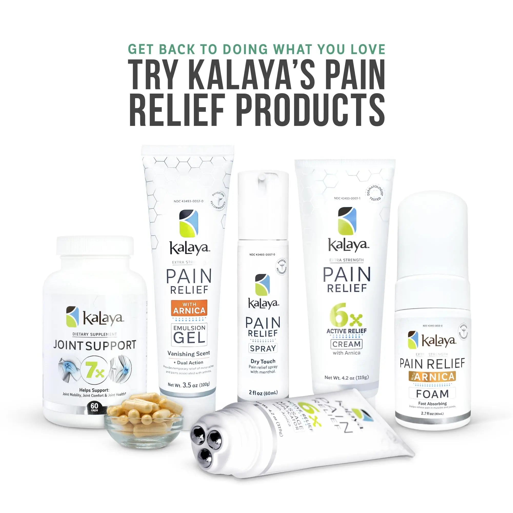 Kalaya Pain Relief Spray - Fast-Acting, Quick-Drying Muscle Rub for Joint Pain Relief and Muscle Pain - with Eucalyptus, Menthol, Methyl Salicylate, Camphor - Ideal for Easing Back Pain - 2 oz Kalaya Naturals uk supplements