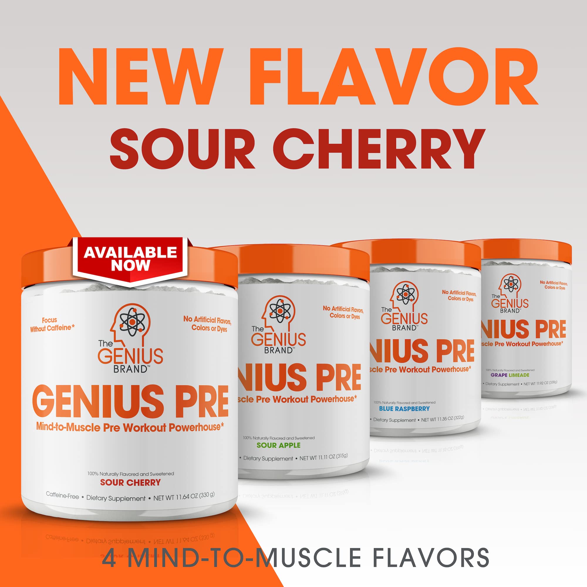 Genius Pre Workout Powder, Grape Limeade - All-Natural Nootropic Pre-workout The Genius Brand uk supplements