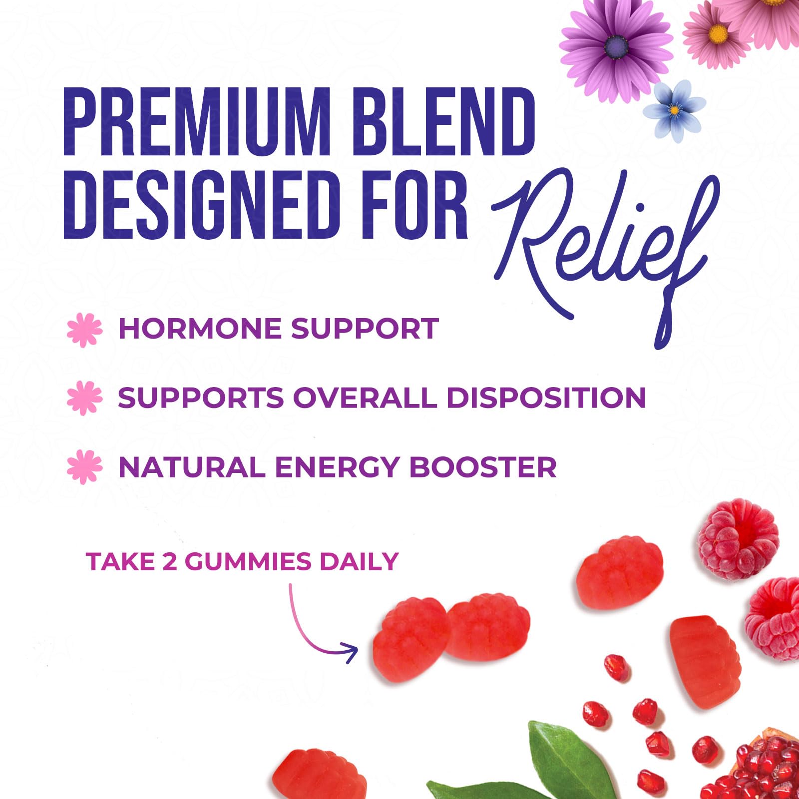 Menopause Supplement for Women - Complete Multi-Benefit Menopause Relief Gummy for Mild Hot Flashes & Night Sweats, Natural Balance & Energy Support, Menopausal Vitamins, Gluten Free - 60 Gummies Nature's Glow uk supplements