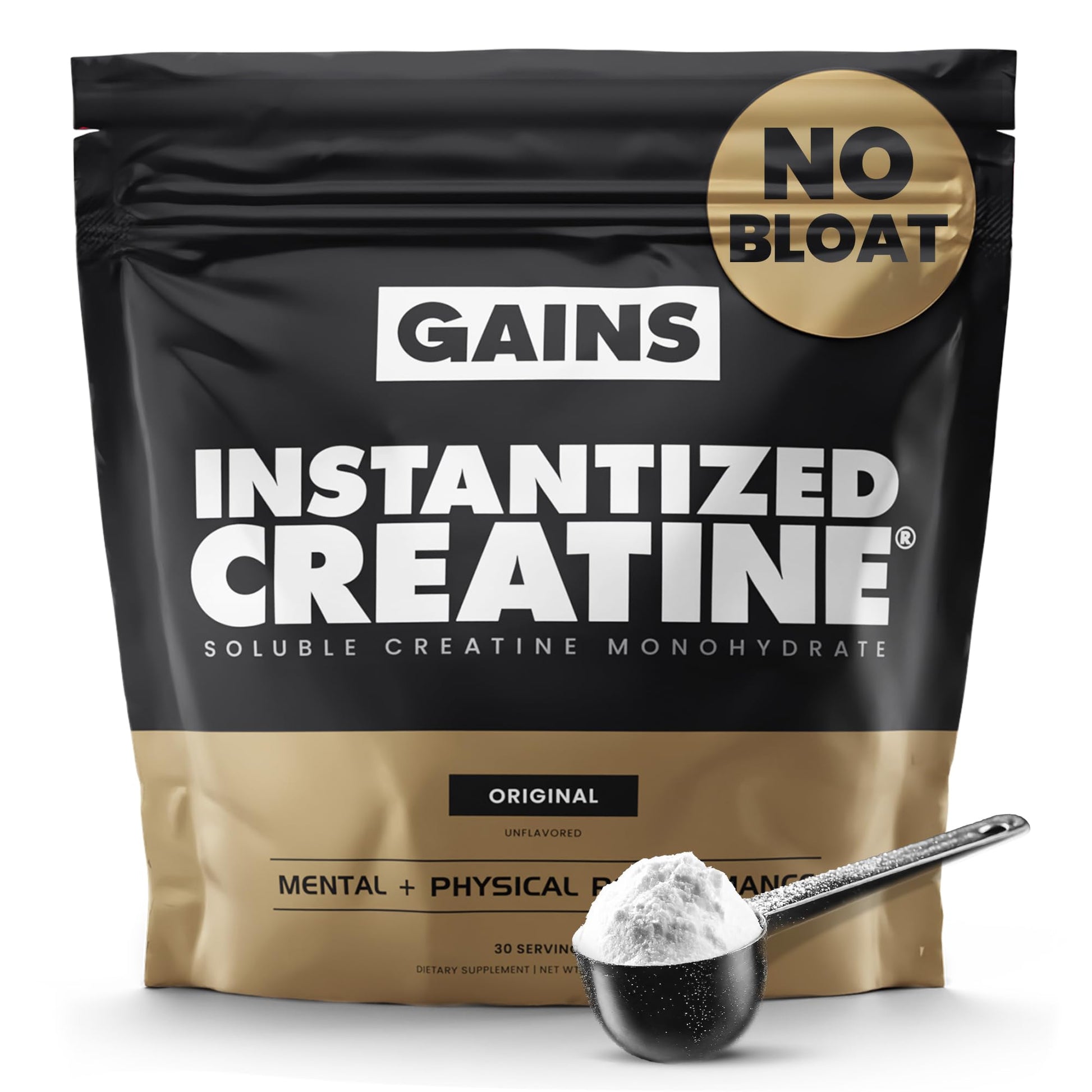Gains in Bulk Instantized Creatine Monohydrate for Women and Men, Soluble Creatine Powder, Supports Muscle Building, Strength and Performance, Bodybuilding Supplements, Unflavored, 30 Servings GAINS IN BULK GAINSINBULK.COM uk supplements