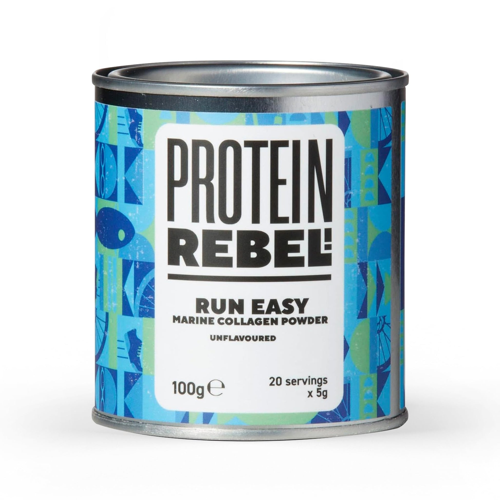 Protein Rebel - Run Easy Marine Collagen Powder for Running, Joint Support - Unflavoured Powder Collagen Protein Rebel uk supplements