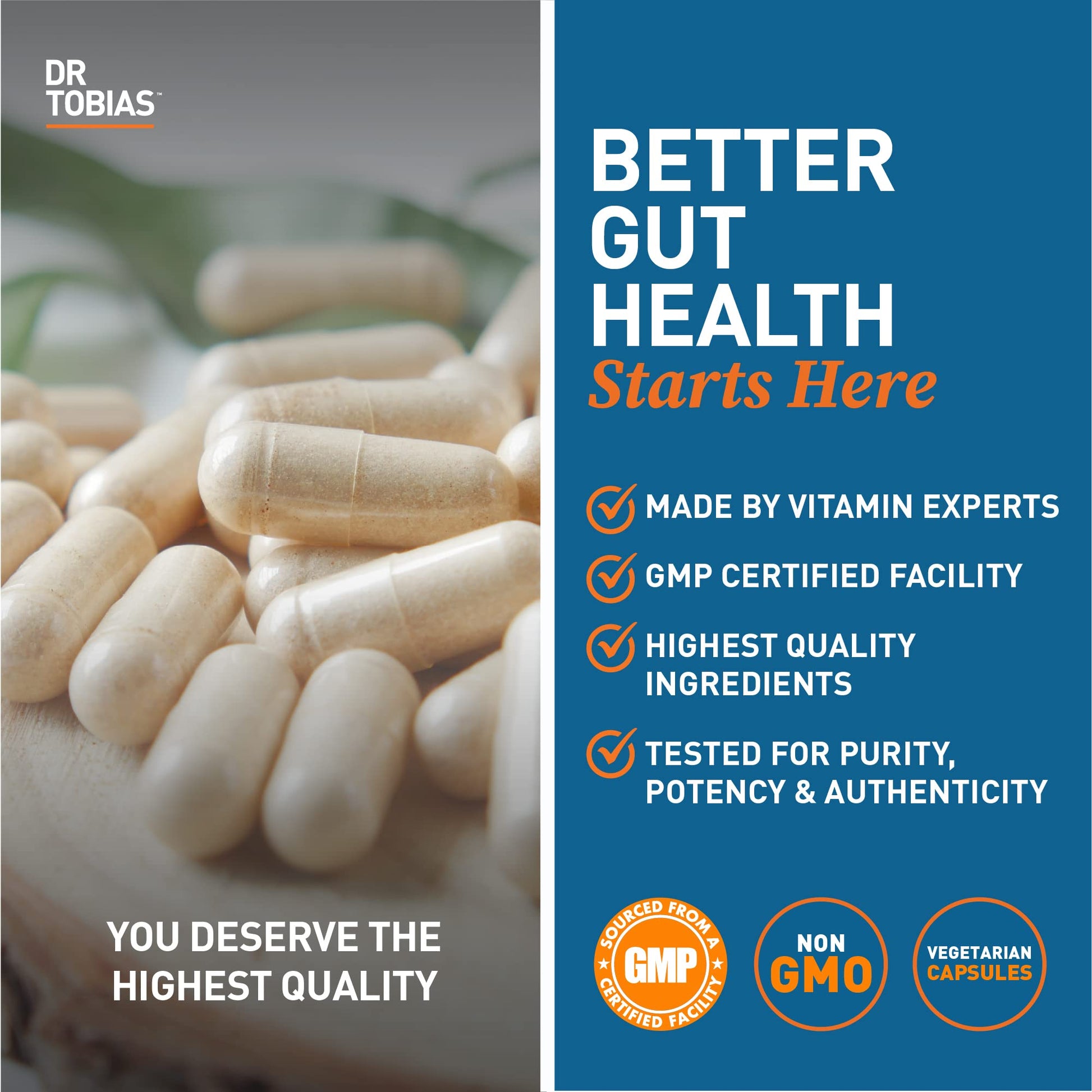 Dr. Tobias Deep Immune Probiotics & Prebiotics, 4.4 Billion CFU Probiotics for Women Dr. Tobias uk supplements
