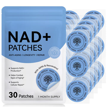 NAD Patches for Women & Men,One-Stop Solution for Skin and Wellness Support | NMNH, Resveratrol, Hyaluronic Acid, Vitamin C, & Coq10 l Premium 8-Hour Time-Release Patch for Enhanced Absorption MAYPJHEH uk supplements