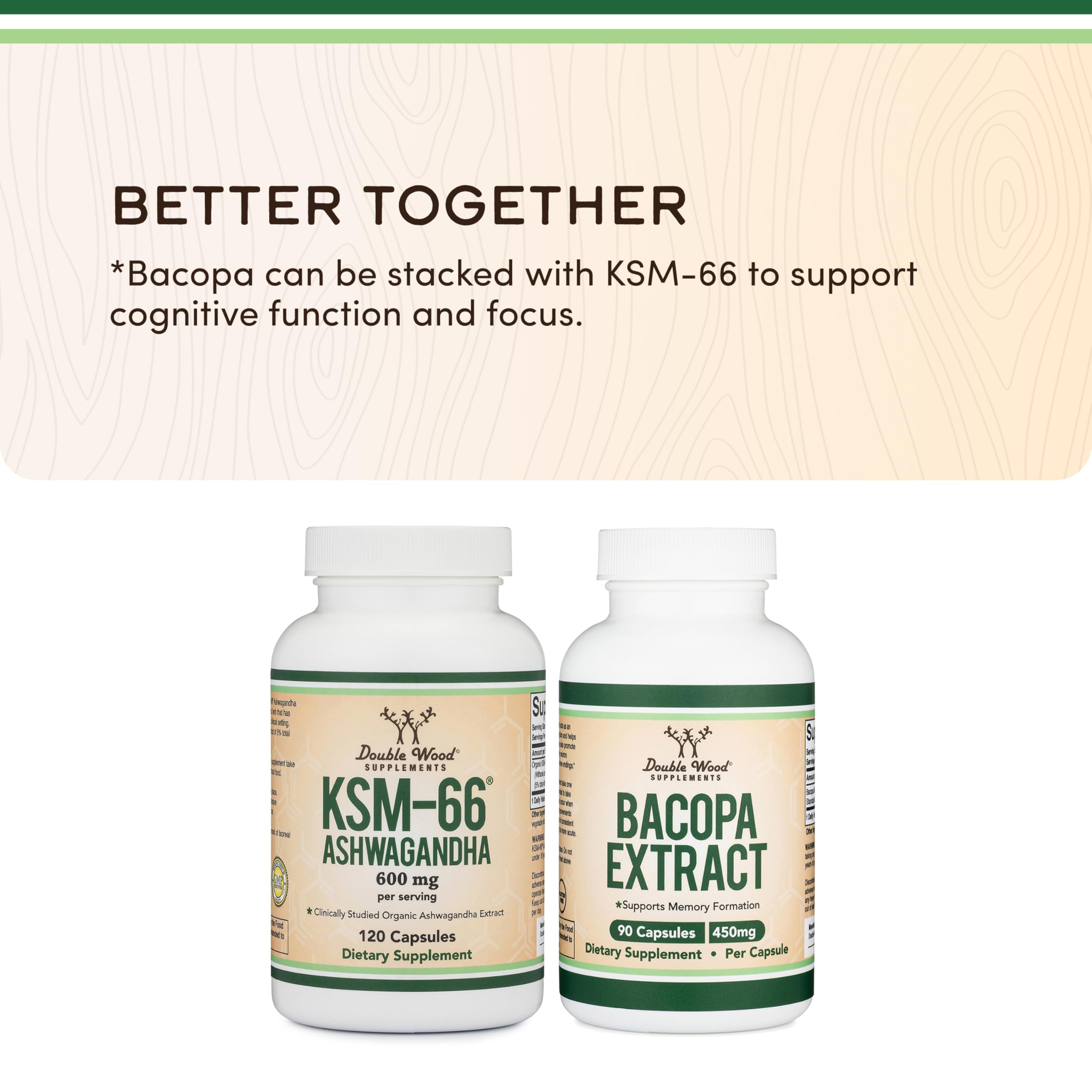 Double Wood Supplements Ashwagandha KSM 66 Organic and Clinically Studied Extract (600mg Per Serving, 120 Capsules, 60 Servings) Adaptogen Cortisol Manager for Women and Men Double Wood Supplements uk supplements