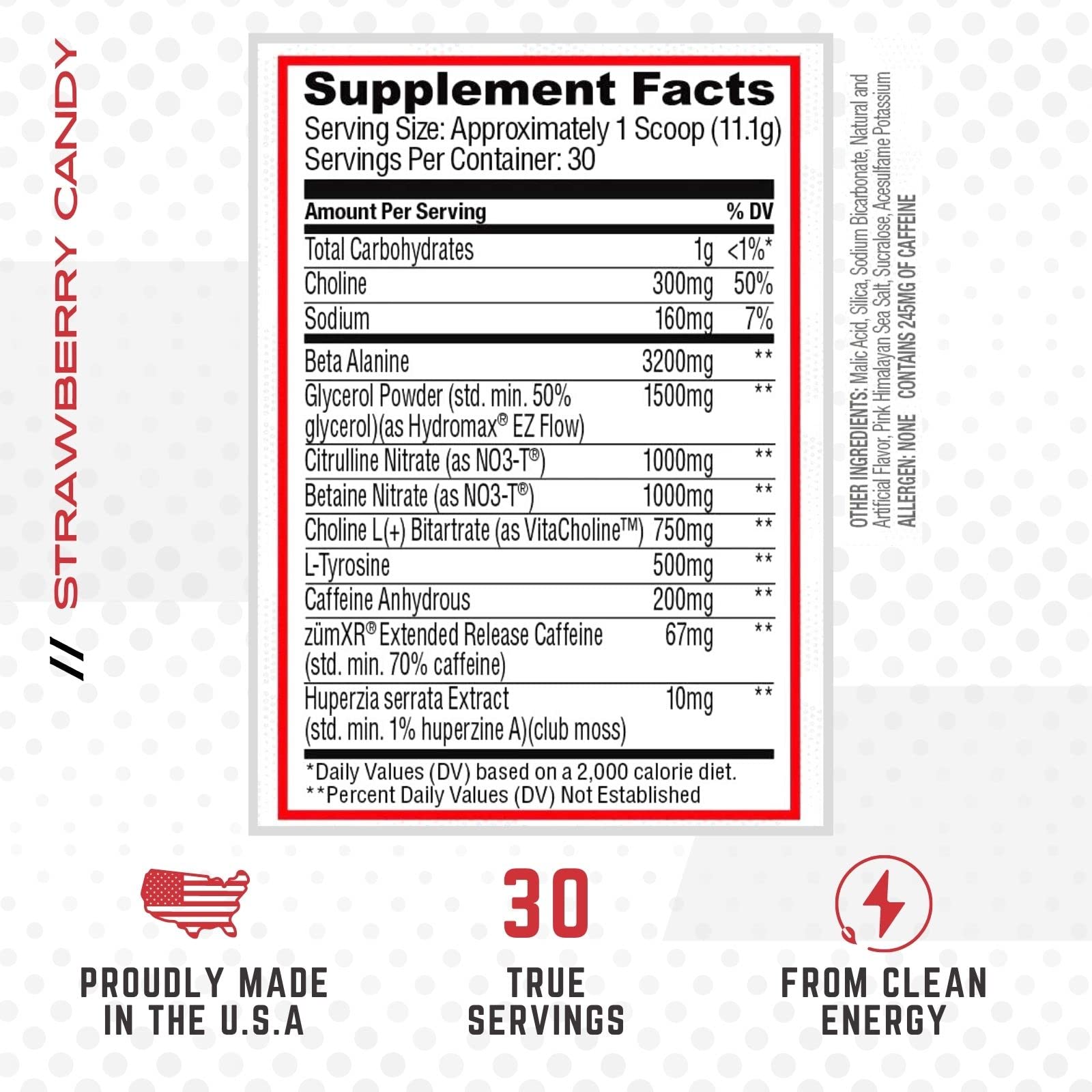 Purus Labs NOXYGEN PREWORKOUT Powder, 30 Servings (Strawberry Candy) Purus Labs uk supplements