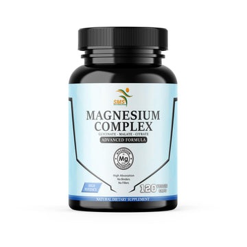 SMSHEALTHPRODUCTS.com Magnesium Complex | 470mg of Magnesium Glycinate, Malate, & Citrate for Muscles, Nerves, & Energy | High Absorption | Vegan, Non-GMO | 120 Capsules SMSHEALTHPRODUCTS.com uk supplements