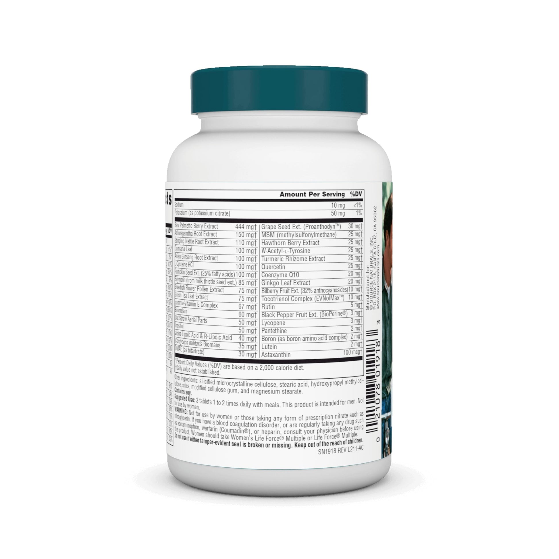 Source Naturals Men's Life Force Multiple Daily Multivitamin & Immune Health Supplement - 13 Essential Vitamins, Nutrients & Minerals* - 45 Tablets Source Naturals uk supplements