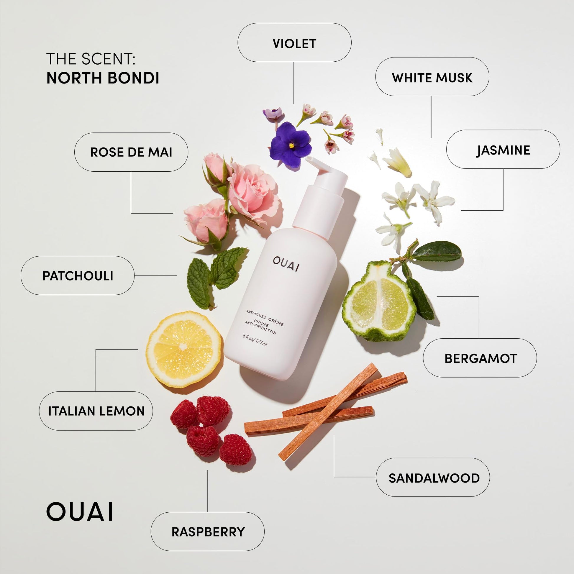 OUAI Anti Frizz Cream - Moisturizing Hair Cream with Frizz Control & Heat Protection - Provides Lasting Hydration with Jackfruit & Beetroot Extract - Paraben, Phthalate & Sulfate Free (6 oz) OUAI uk supplements