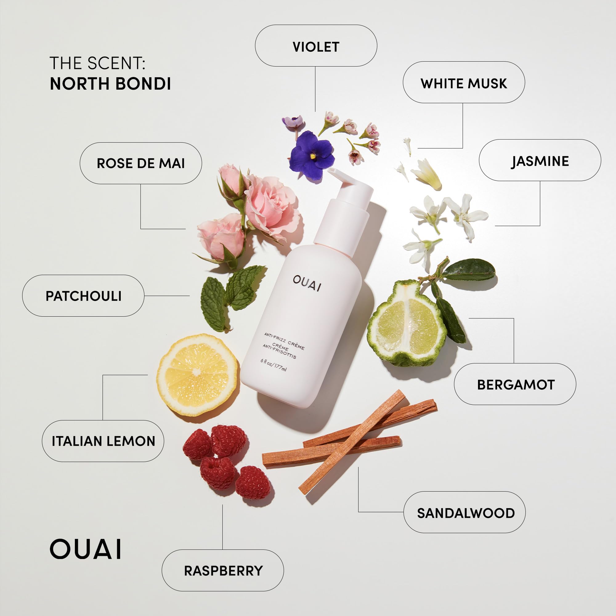 OUAI Anti Frizz Cream - Moisturizing Hair Cream with Frizz Control & Heat Protection - Provides Lasting Hydration with Jackfruit & Beetroot Extract - Paraben, Phthalate & Sulfate Free (6 oz) OUAI uk supplements