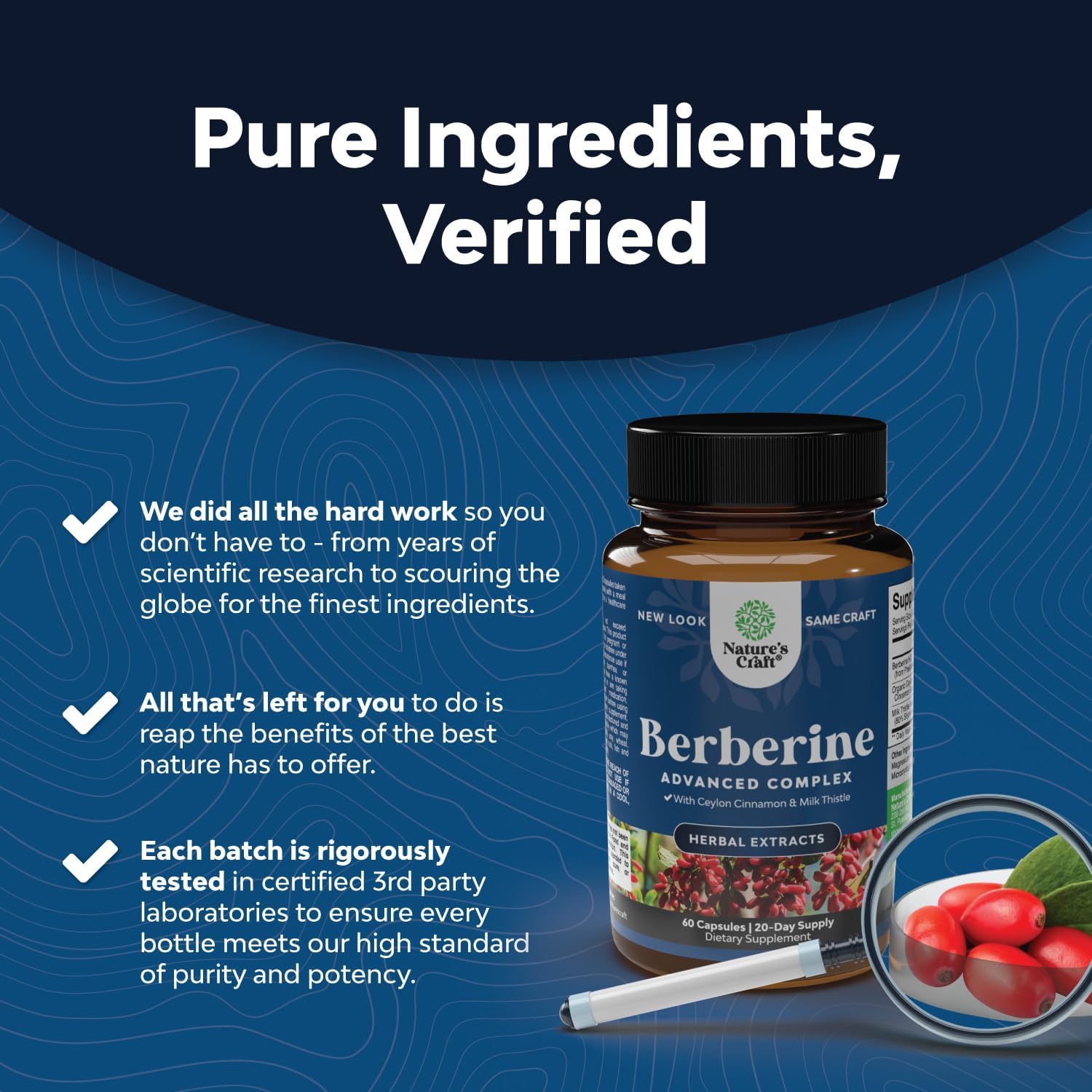 Balancing Berberine Plus 1200mg Per Serving Complex - Antioxidant Berberine with Ceylon Natures Craft uk supplements