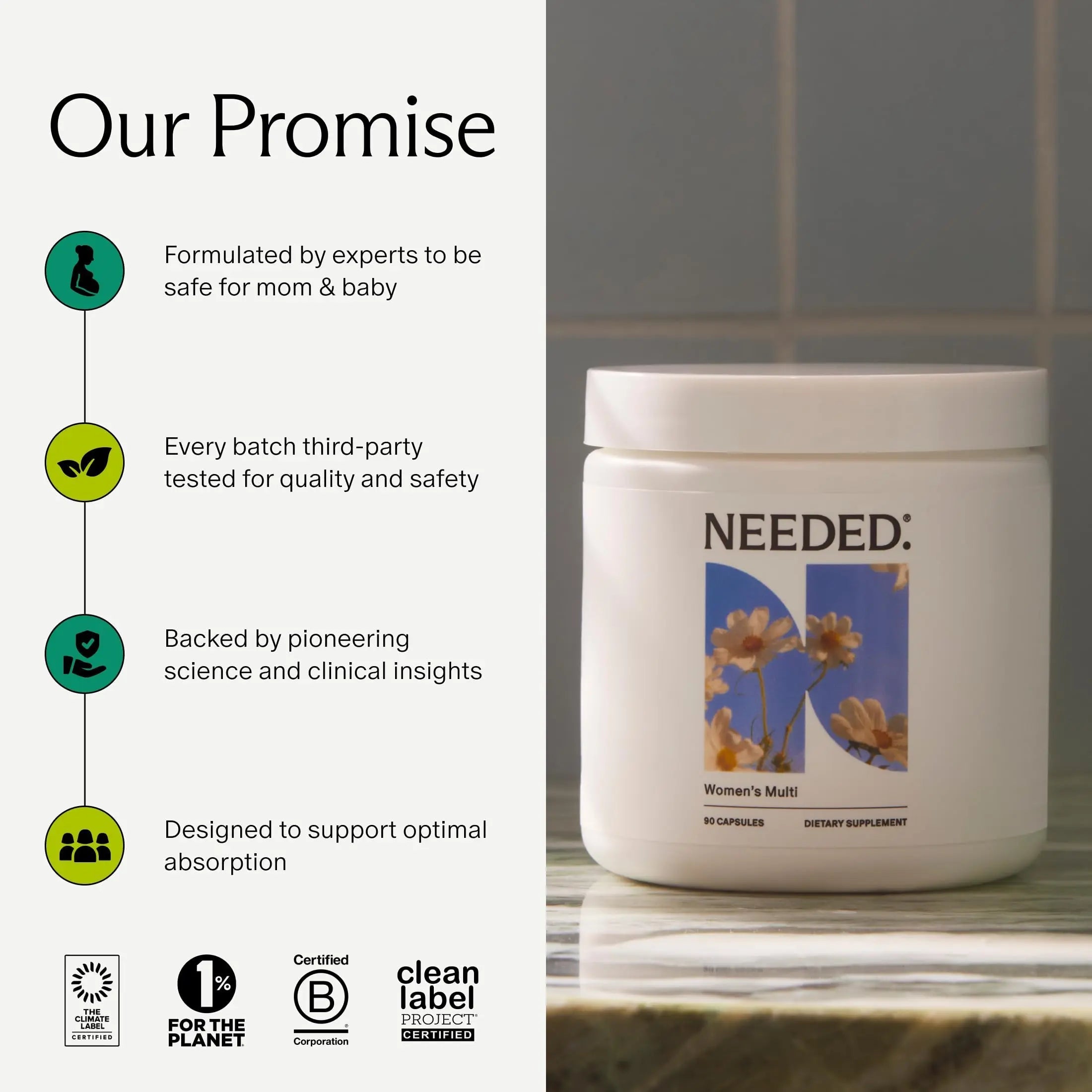 Needed. Multivitamin for Women with 23 Vitamins, Minerals and Antioxidants - Daily Womens Multivitamin Needed. uk supplements