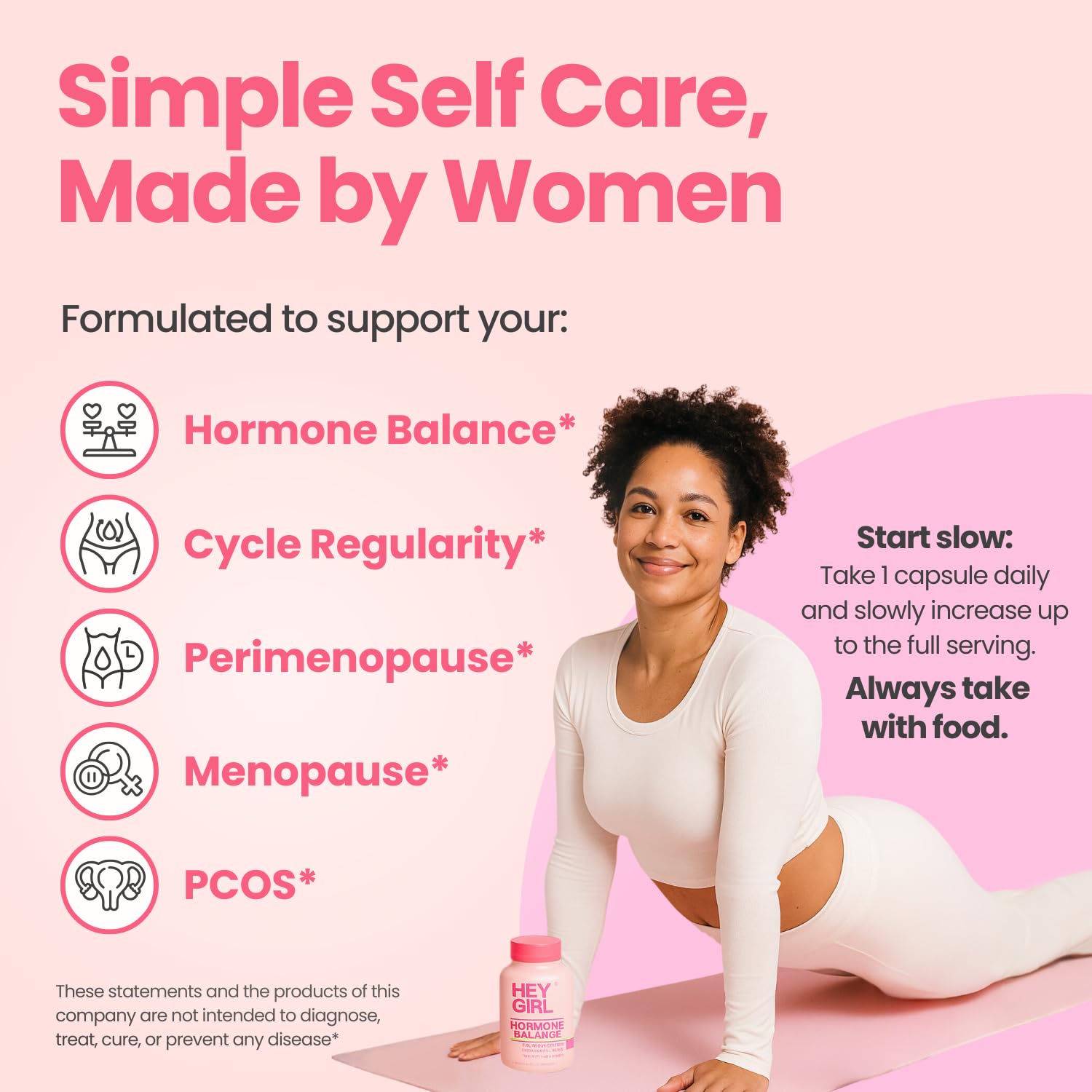 Hey Girl Hormone Balance for Women – 13-in-1 Menopause, PMS & Cycle Support – Mood & Hot Flash Support – w Myo-Inositol, Berberine, Maca Root, Black Cohosh, DIM, Dong Quai HEY GIRL NUTRITION uk supplements