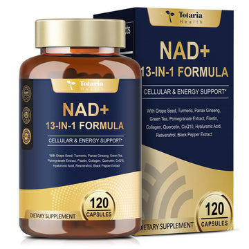 Totaria NAD Supplement for Women Men with nicotinamide riboside resveratrol,Quercetin, Betaine Boost NAD+ Levels NAD Plus Supplement for Anti Aging, Energy, Immune, Focus 120 Capsules Totaria uk supplements