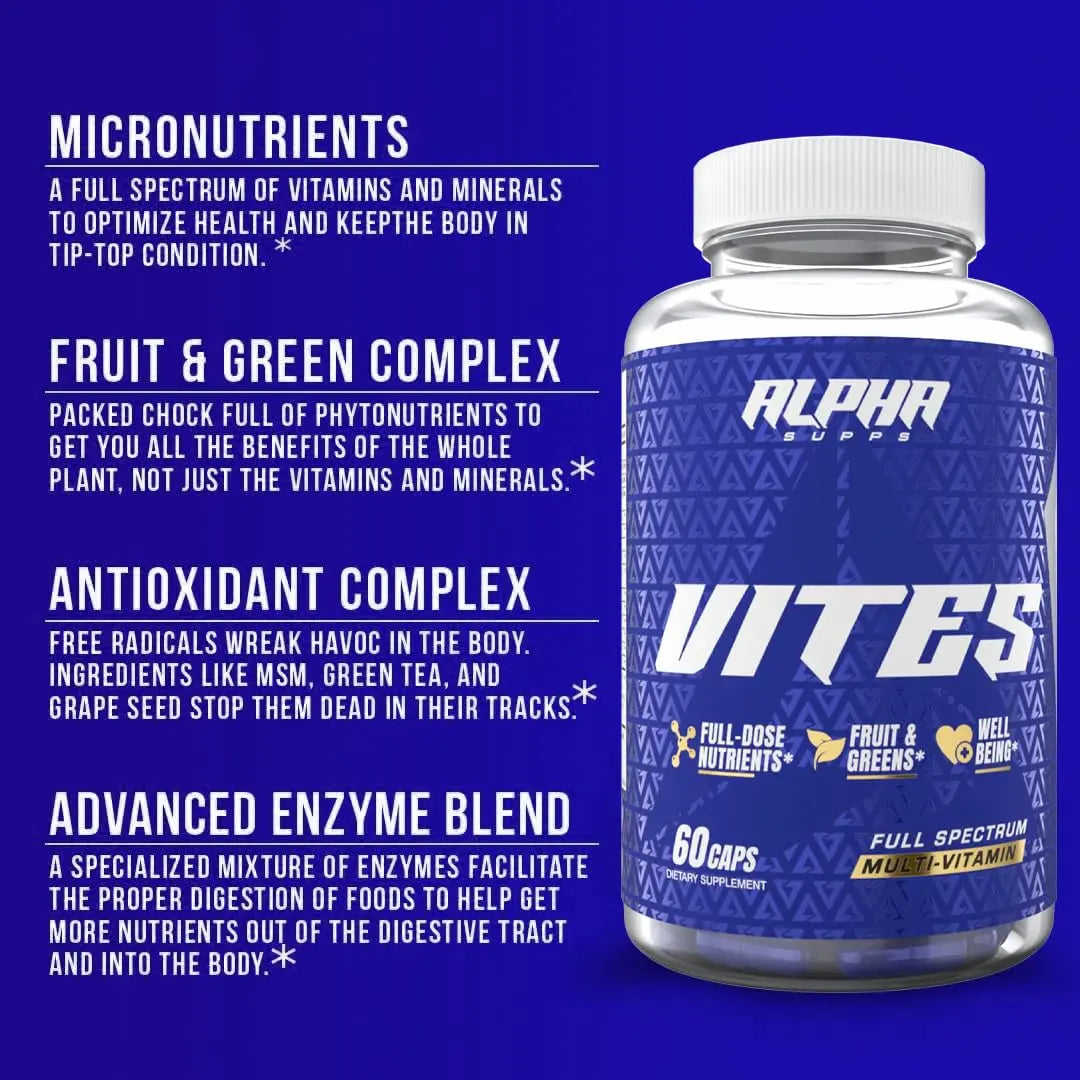 Alpha Supps Vites Men's Multivitamin, Complete Daily Supplement with Fruits, Veggies, Energy, Immune & Prostate Support Alpha Supps uk supplements