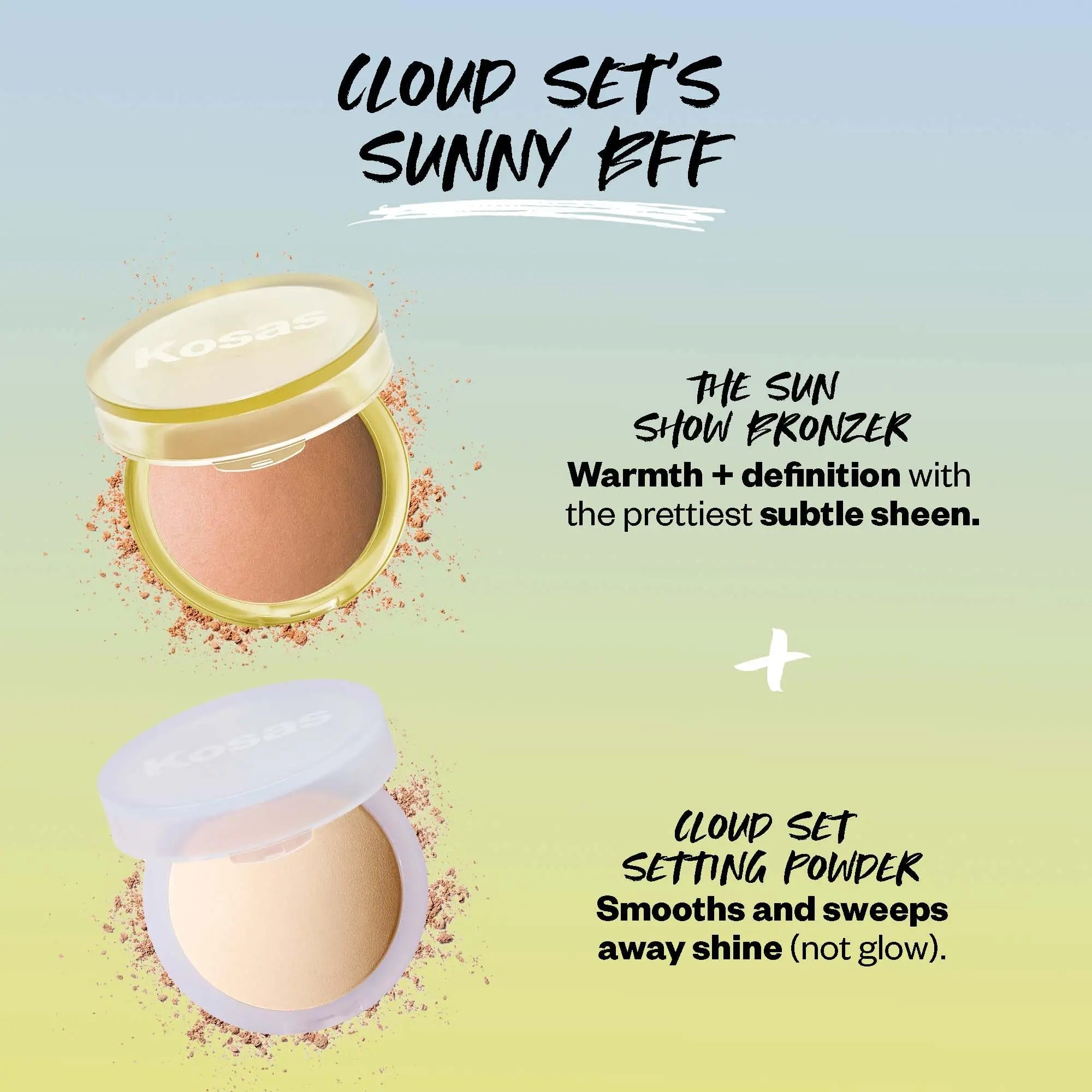 Kosas Sun Show Glowy Warmth Baked Bronzer - Contouring Powder for Cheekbones, Nose & Jawline - Enriched with Concentrated Fatty Acids - Talc-Free, Vegan & Hypoallergenic - Escape Kosas uk supplements