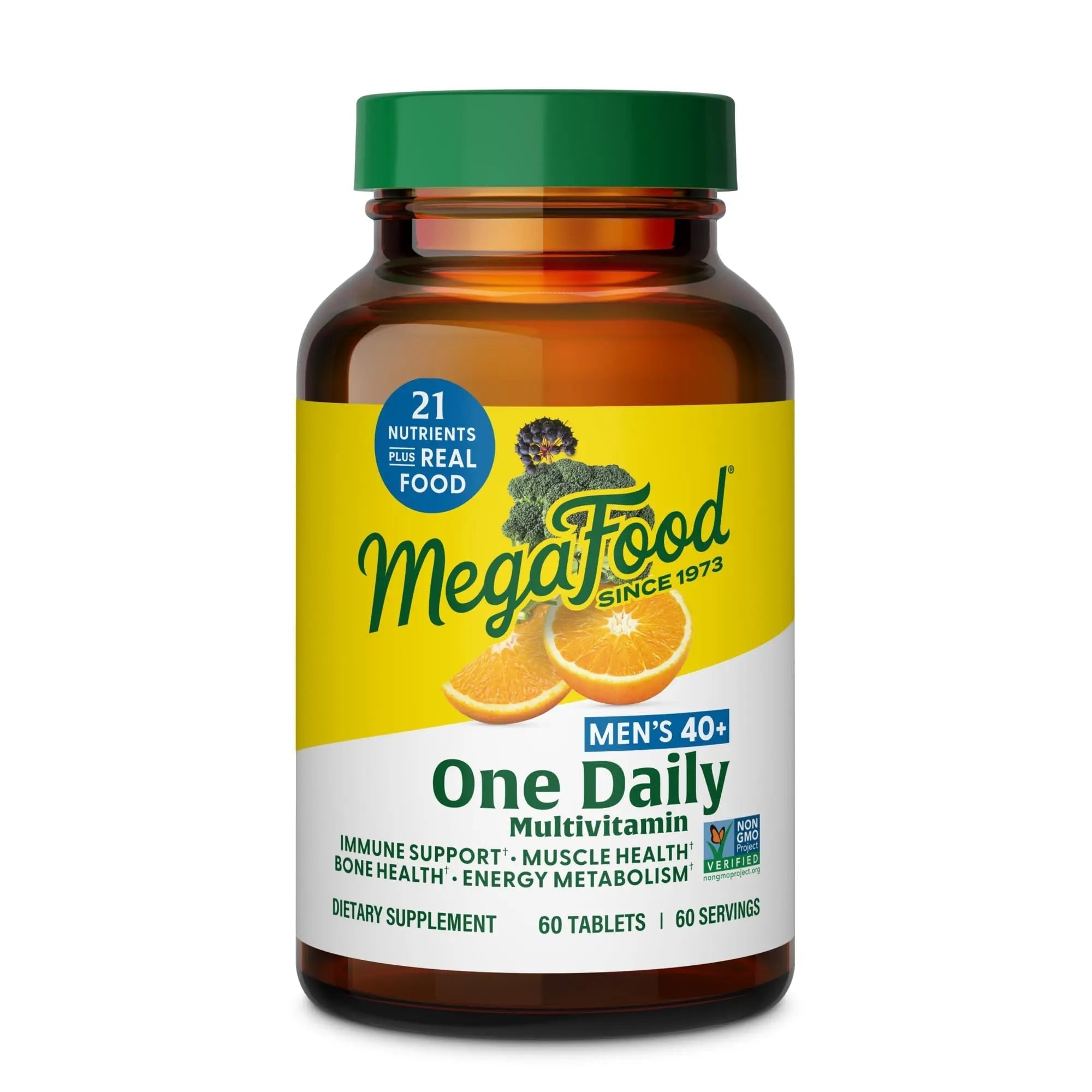 MegaFood Multivitamin for Men 40+ One Daily Mens Multivitamins - Methylated B12, Vitamin D3, B6, C & Zinc, Muscle & Bone Health MegaFood uk supplements