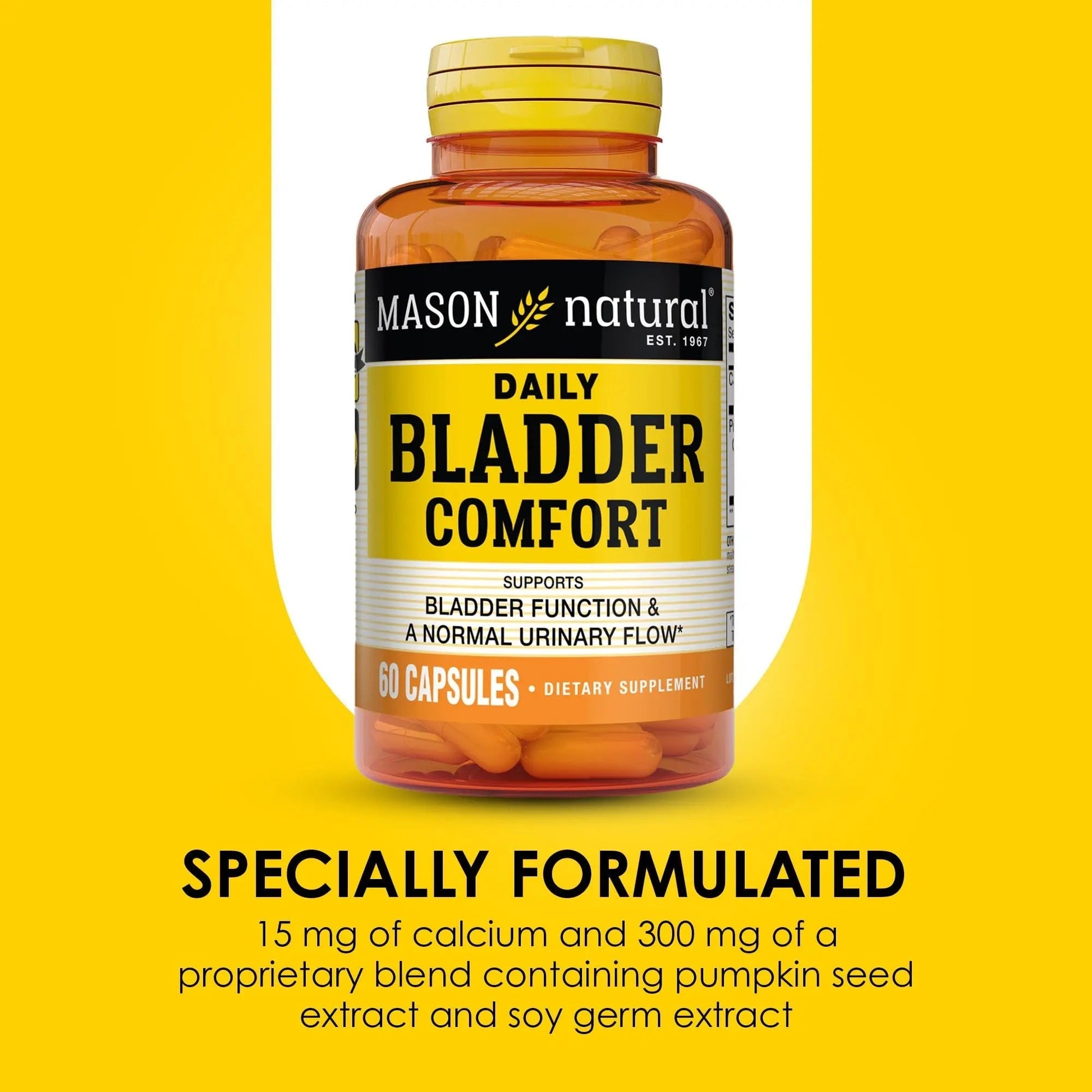 MASON NATURAL Daily Bladder Comfort, 30,Day Supply with Calcium, Pumpkin Seed, & Soy Germ to Support Normal Bladder Function MASON NATURAL uk supplements