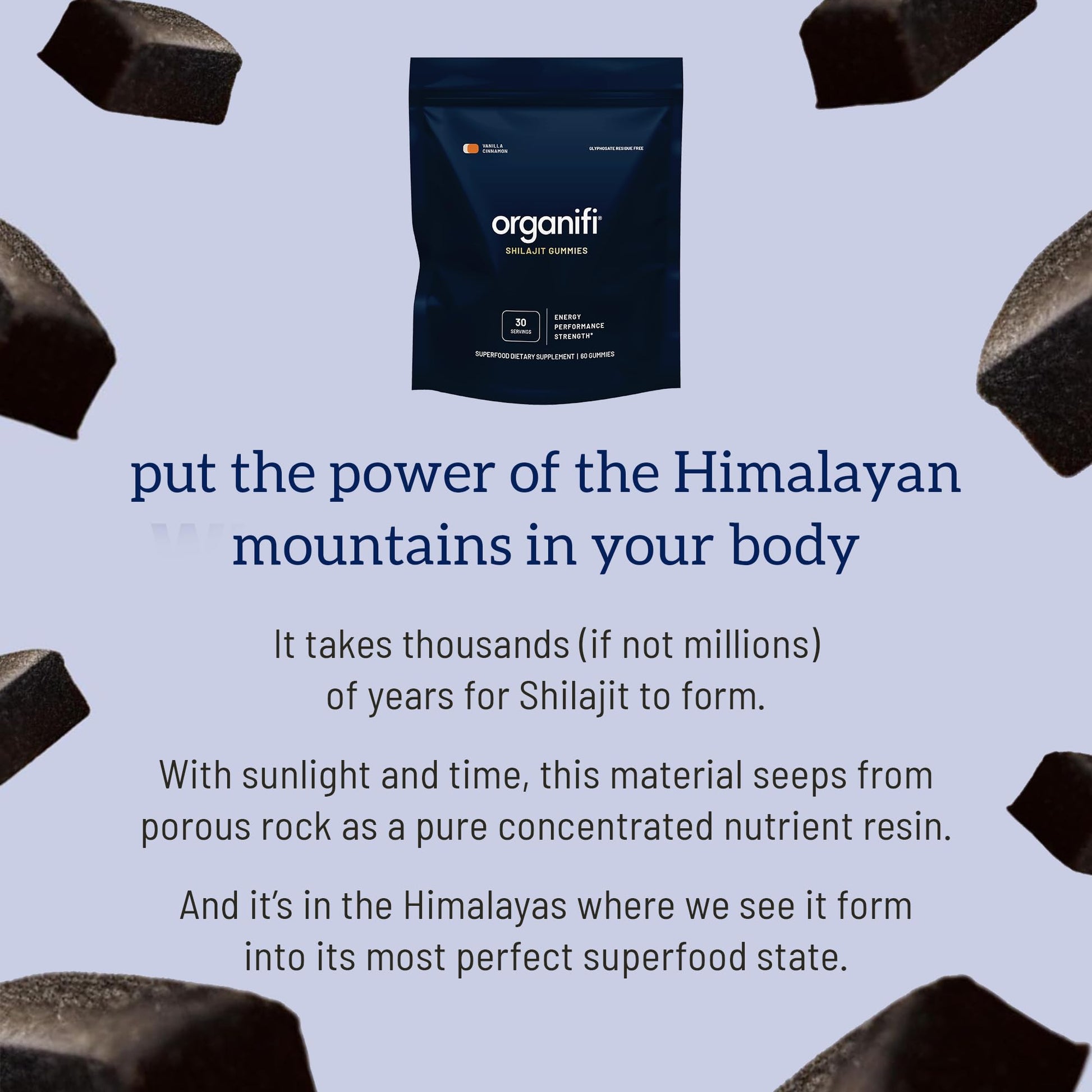 Organifi - Shilajit Gummies - Supports Natural Energy and Strength - Vanilla Cinnamon Organifi uk supplements