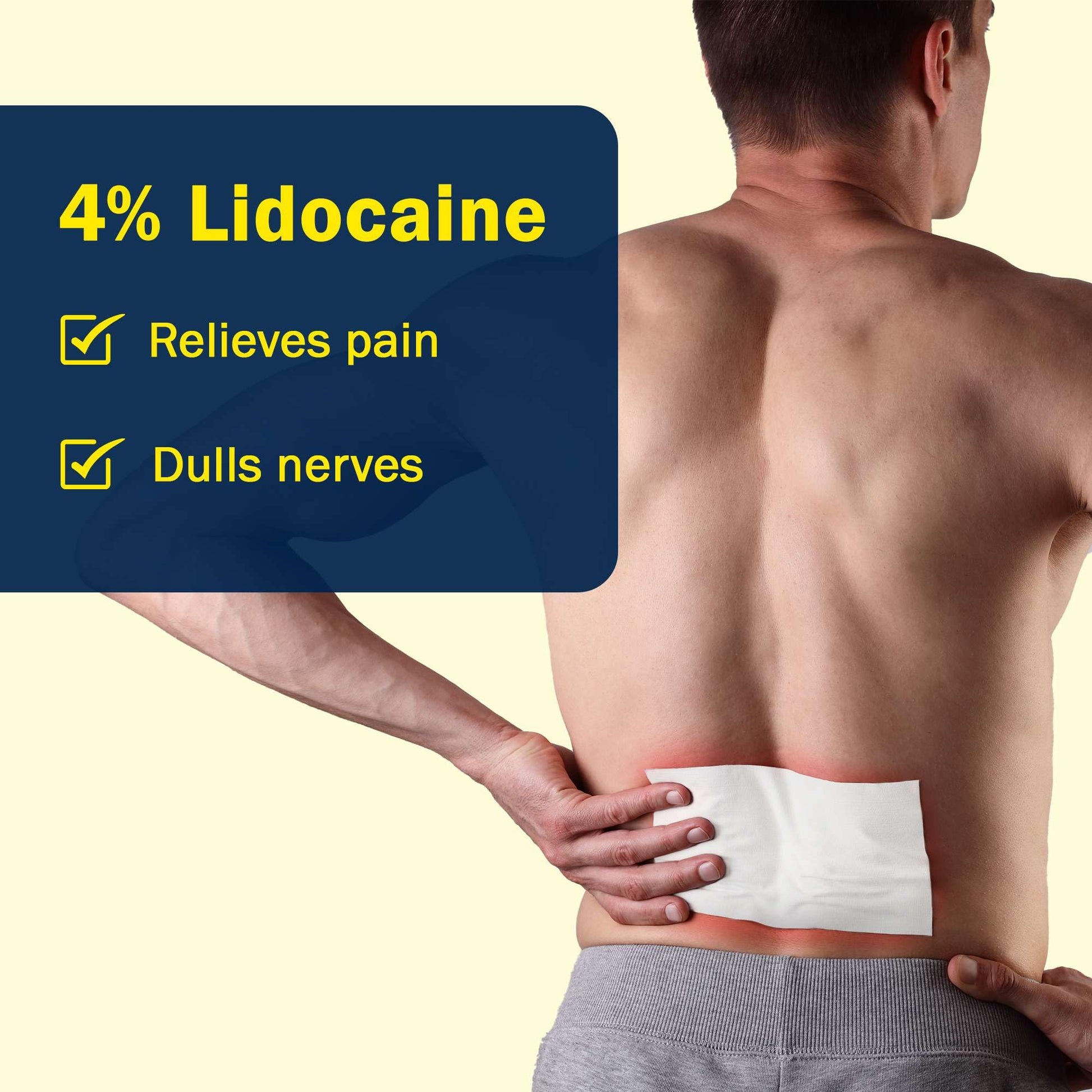 TenderGentle Four Percent Lidocaine Patches - 30 Back Pain Relief Patches with 4% Lidocaine for Aches, Muscle and Joint Discomfort - 3.9" x 5.5" Back, Shoulder, and Neck Pain Patch TenderGentle uk supplements