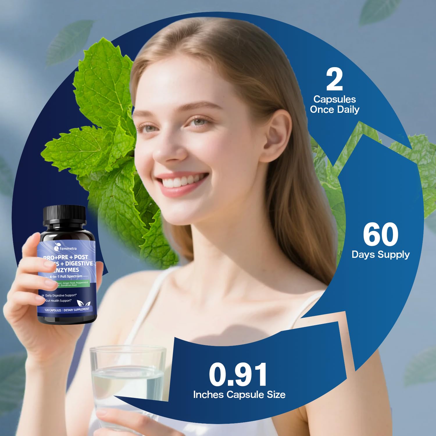 Digestive Enzymes Postbiotics Prebiotics Probiotics for Women Men, 200 Billion CFU 36 Probiotic Strains - Complete Gut, Digestive, Regularity, Gas, Bloating & Immune Support Supplement, Vegan, 60 Days Femmetra uk supplements