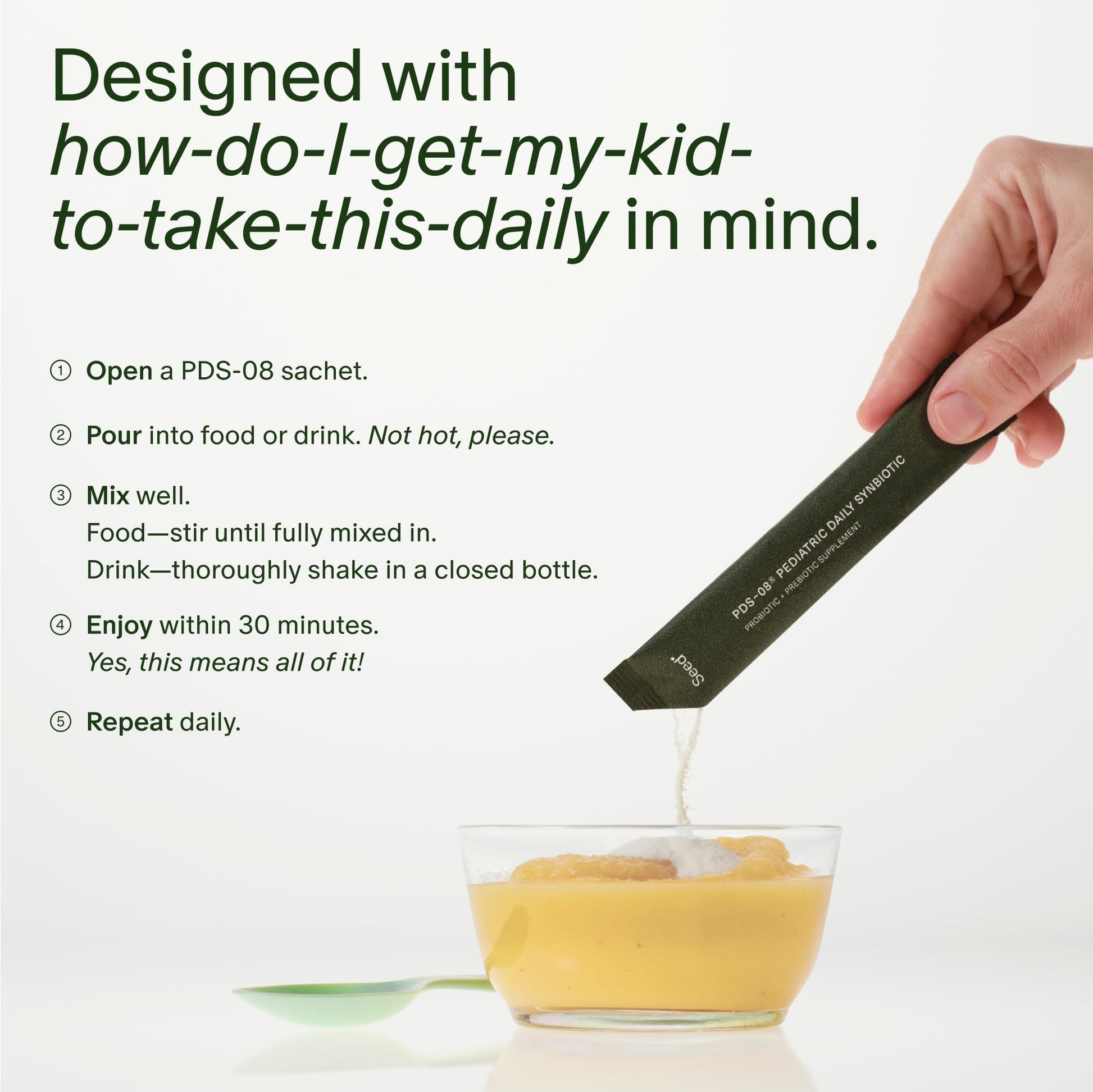 Seed PDS-08 Pediatric Daily Synbiotic - Fiber-Based Prebiotic & Probiotic for Kids - Digestive Health, Regularity, Constipation Relief - Ages 3-17 - Vegan and Shelf-Stable - 30 Sachets (30-Day Supply) Visit the Seed Store uk supplements