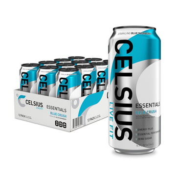 CELSIUS ESSENTIALS, Sparkling Blue Crush, Performance Energy Drink 16 Fl Oz (Pack of 12) CELSIUS uk supplements
