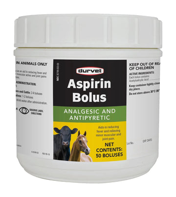 DURVET 054163 Aspirin Bolus Red.50Count Durvet uk supplements