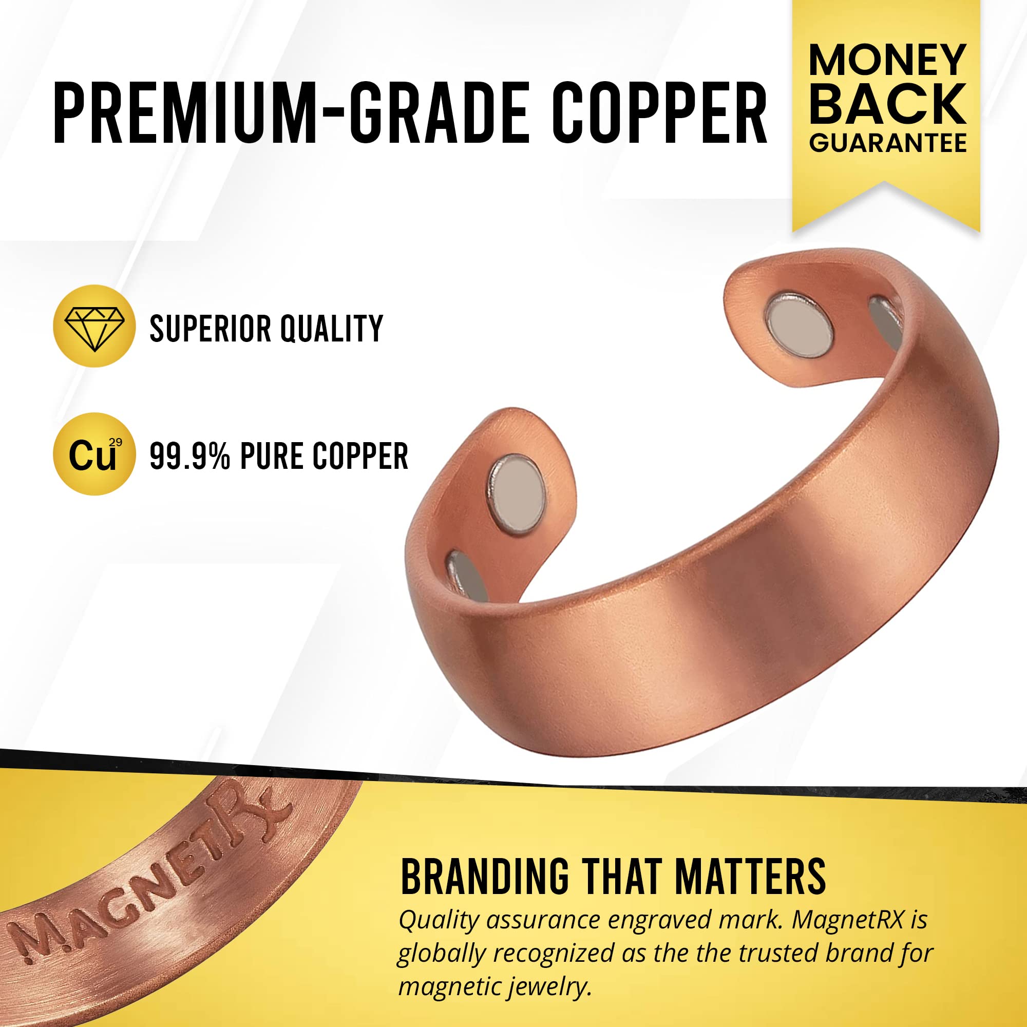 MagnetRX® Magnetic Copper Ring – Elegant Magnetic Rings – Copper Rings for Women & Men MagnetRX uk supplements