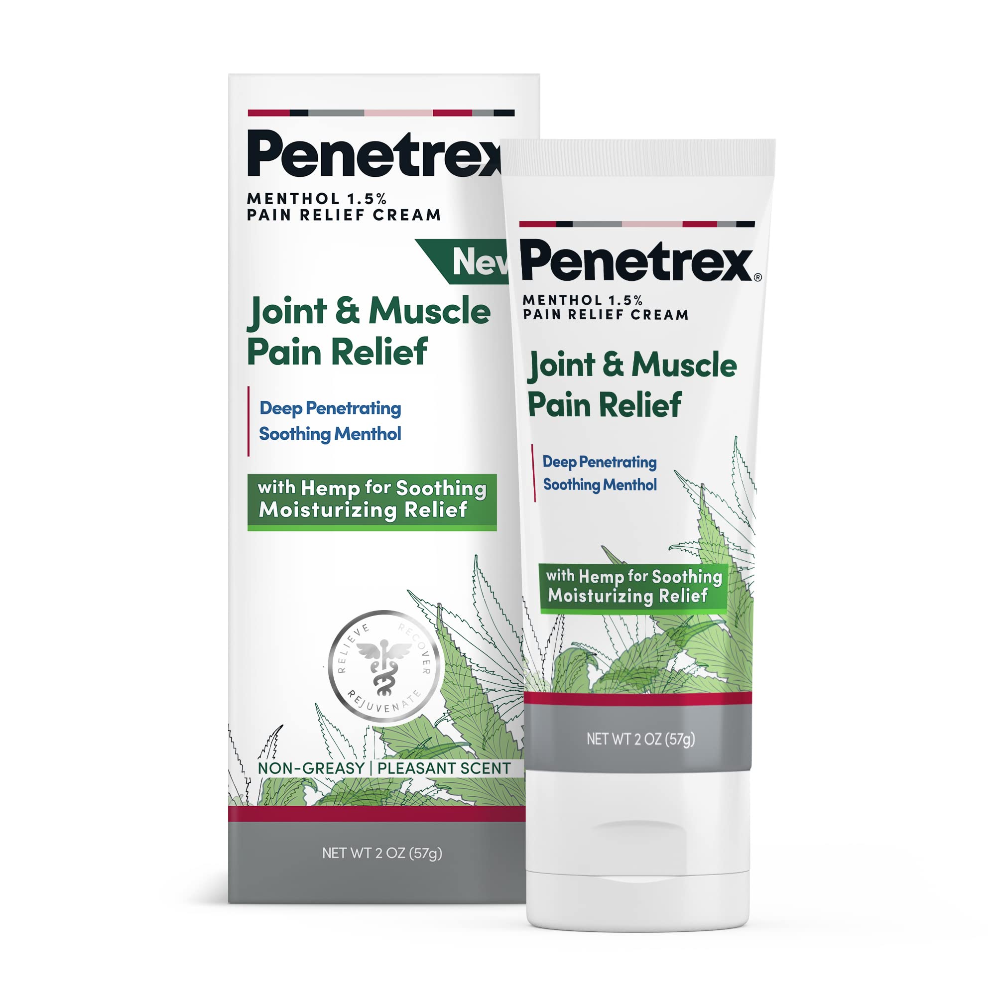 Penetrex Soothing Joint & Muscle Pain Relief Cream with Hemp - Deep Penetrating Menthol, Arnica and Hemp for Soothing, Hydrating Relief - Non-Greasy, Easy to Apply, Pleasant Scent- 2oz Squeezable Tube Penetrex uk supplements