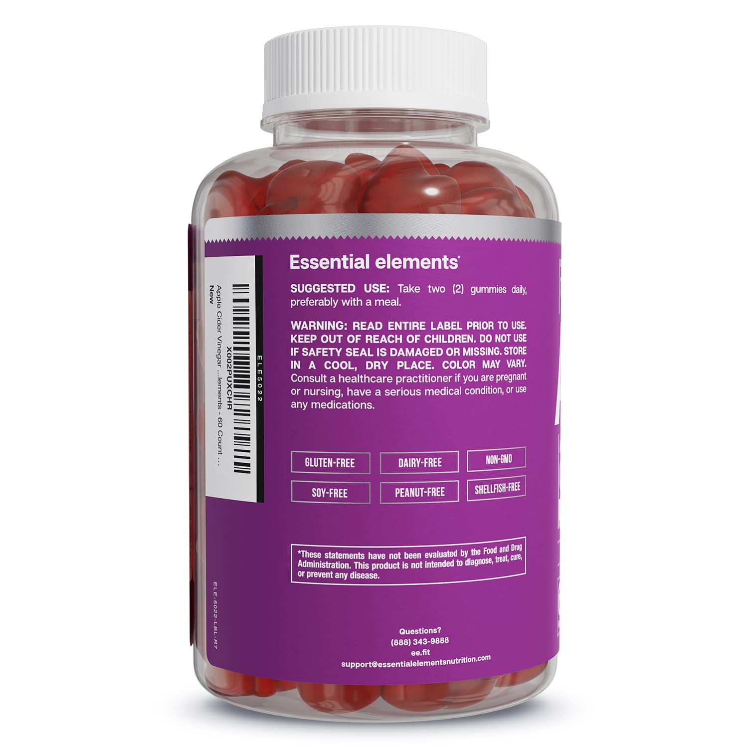 Essential Elements Apple Cider Vinegar Gummies from The Mother - Naturally-Sourced Essential Elements uk supplements