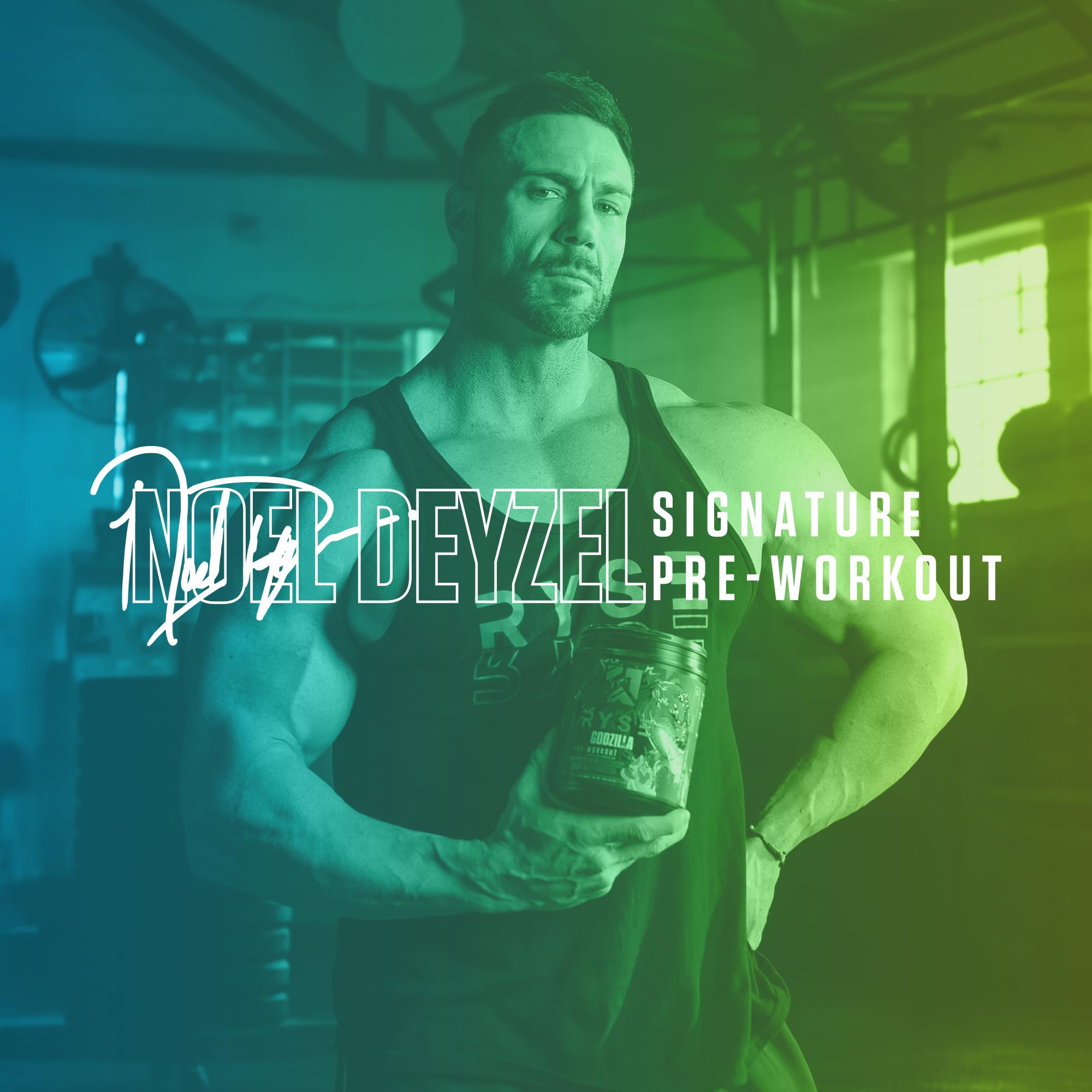 RYSE Godzilla X Noel Deyzel Pre Workout Powder - Monsterberry Lime - 400mg Caffeine, High Stim Pre-Workout for Men & Women with Citrulline & Beta Alanine - Energy, Pump & Focus - 20/40 Servings RYSE Up Supplements uk supplements