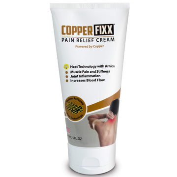 CopperFixx Pain Relief Cream, 5 Fl Oz Tube Powered by Copper with Heat Technology Arnica for Muscle & Stiffness Joint Inflammation, Knee, Back, Shoulder Arthritis Pain. Fast Acting, CF03028 CopperFixx uk supplements