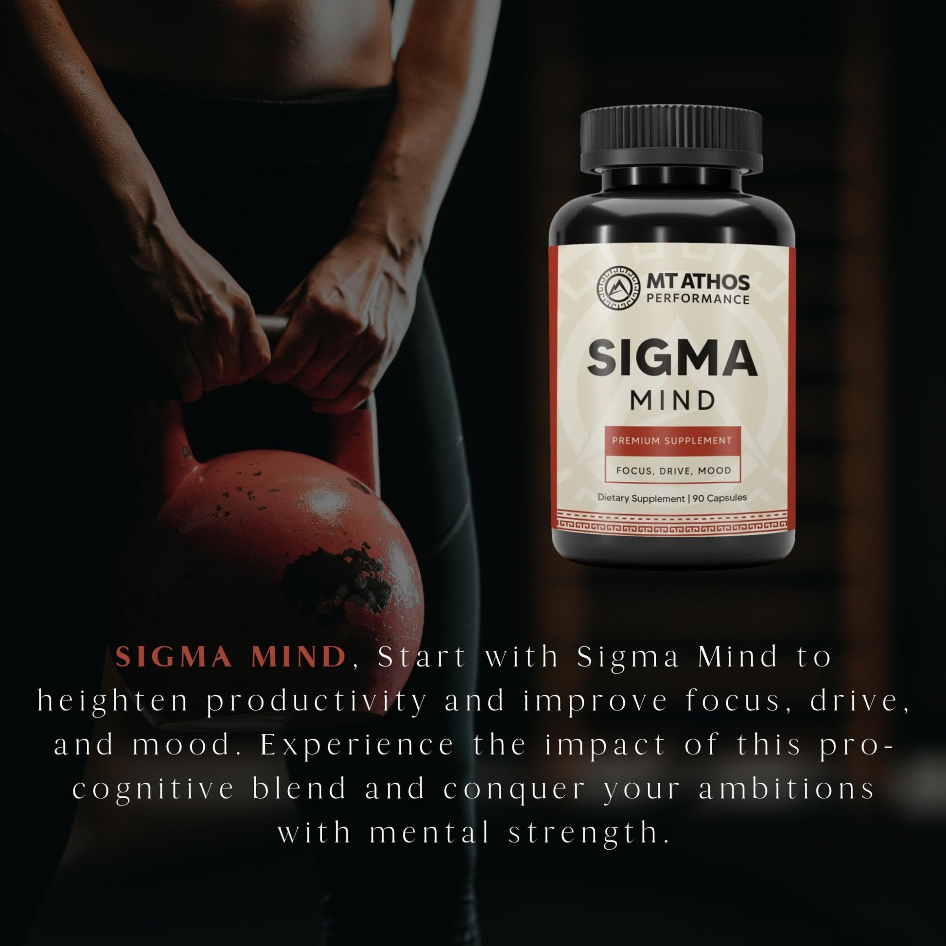 Mt. Athos Performance Sigma Mind | Potent Nootropic Formula to Support Cognitive Function, Improved Focus, Drive, and Mood | 30 Servings, 90 Capsules Mt. Athos Performance uk supplements