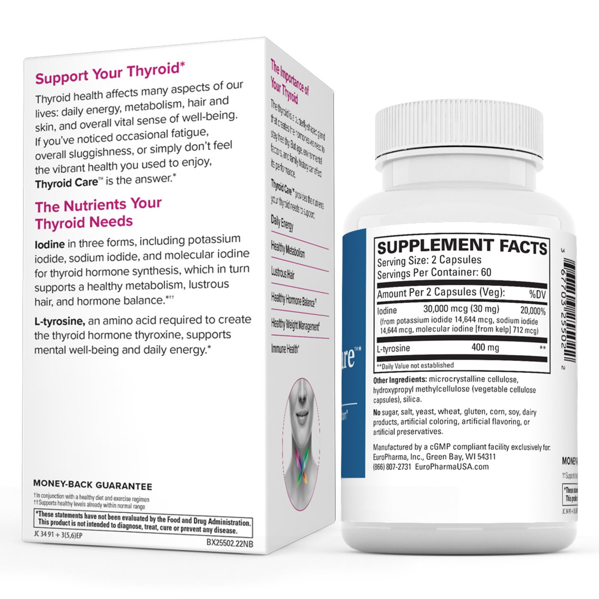 Terry Naturally Thyroid Care - 120 Capsules - Complete Metabolic Function - with Iodine Terry Naturally uk supplements