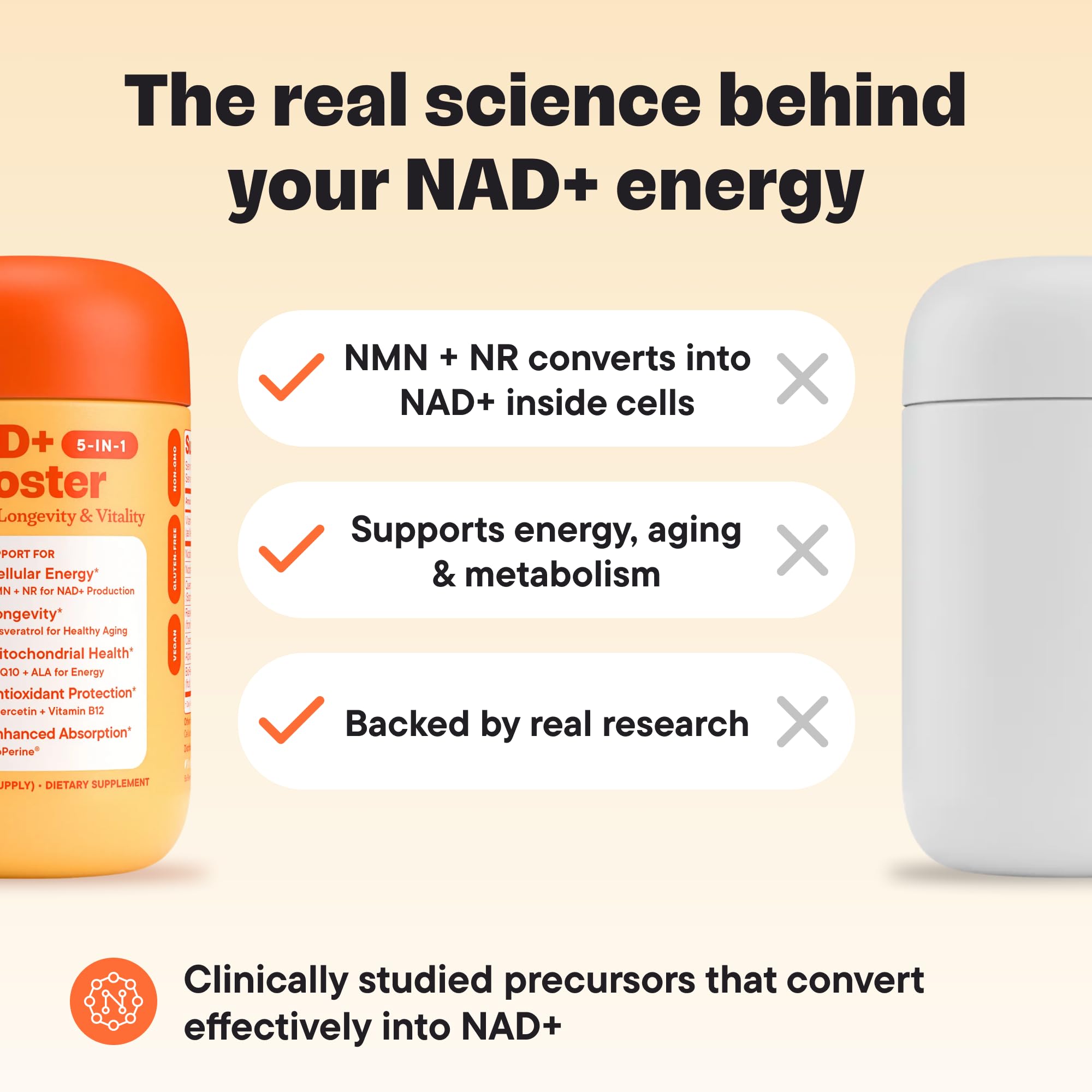 VitalForm NAD+ Supplement with NMN & Nicotinamide Riboside (NR) – Advanced Cellular Energy & Healthy Aging Complex – with Resveratrol, CoQ10, Quercetin & BioPerine – 60 Vegan Capsules VitalForm uk supplements