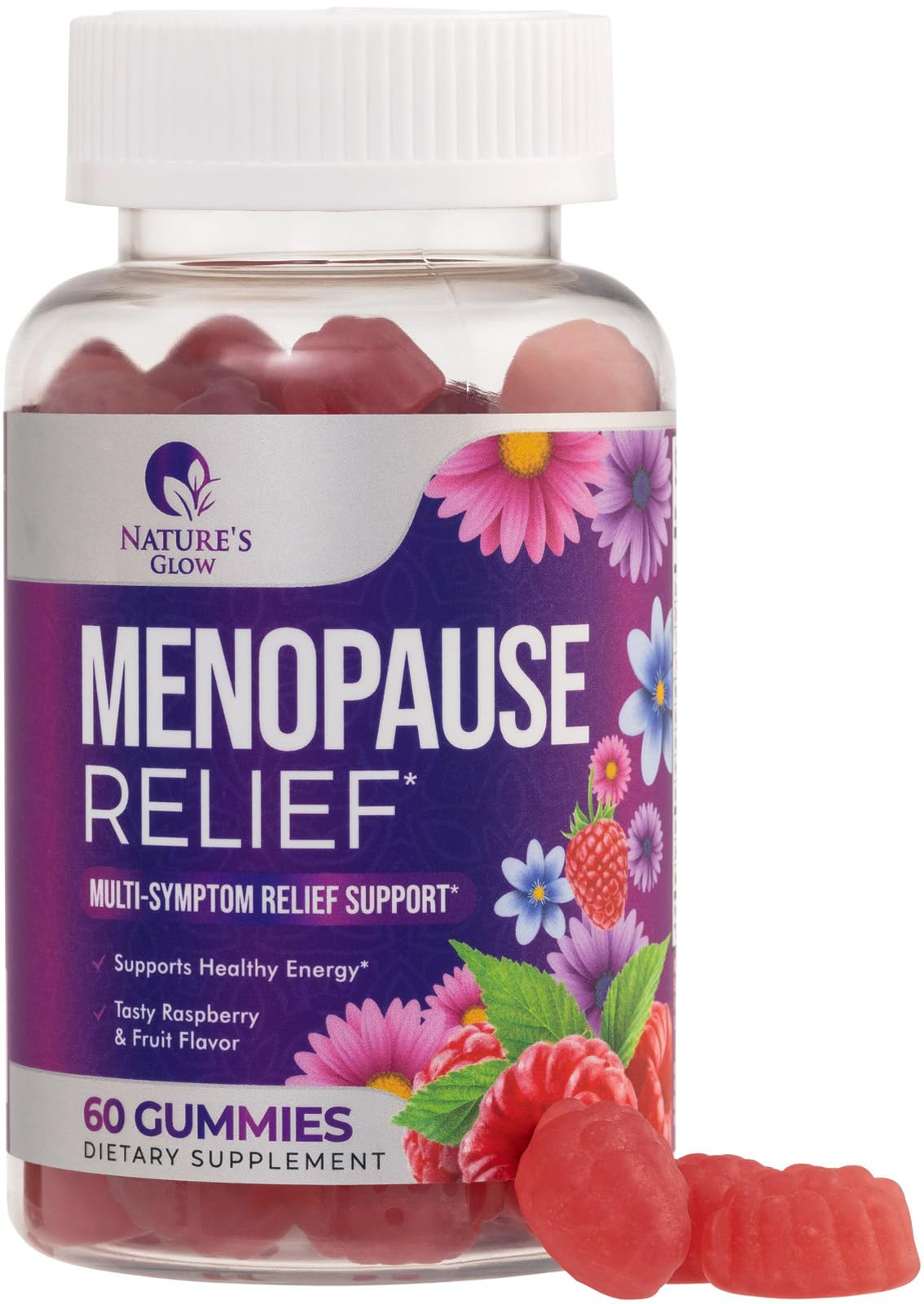 Menopause Supplement for Women - Complete Multi-Benefit Menopause Relief Gummy for Mild Hot Flashes & Night Sweats, Natural Balance & Energy Support, Menopausal Vitamins, Gluten Free - 60 Gummies Nature's Glow uk supplements