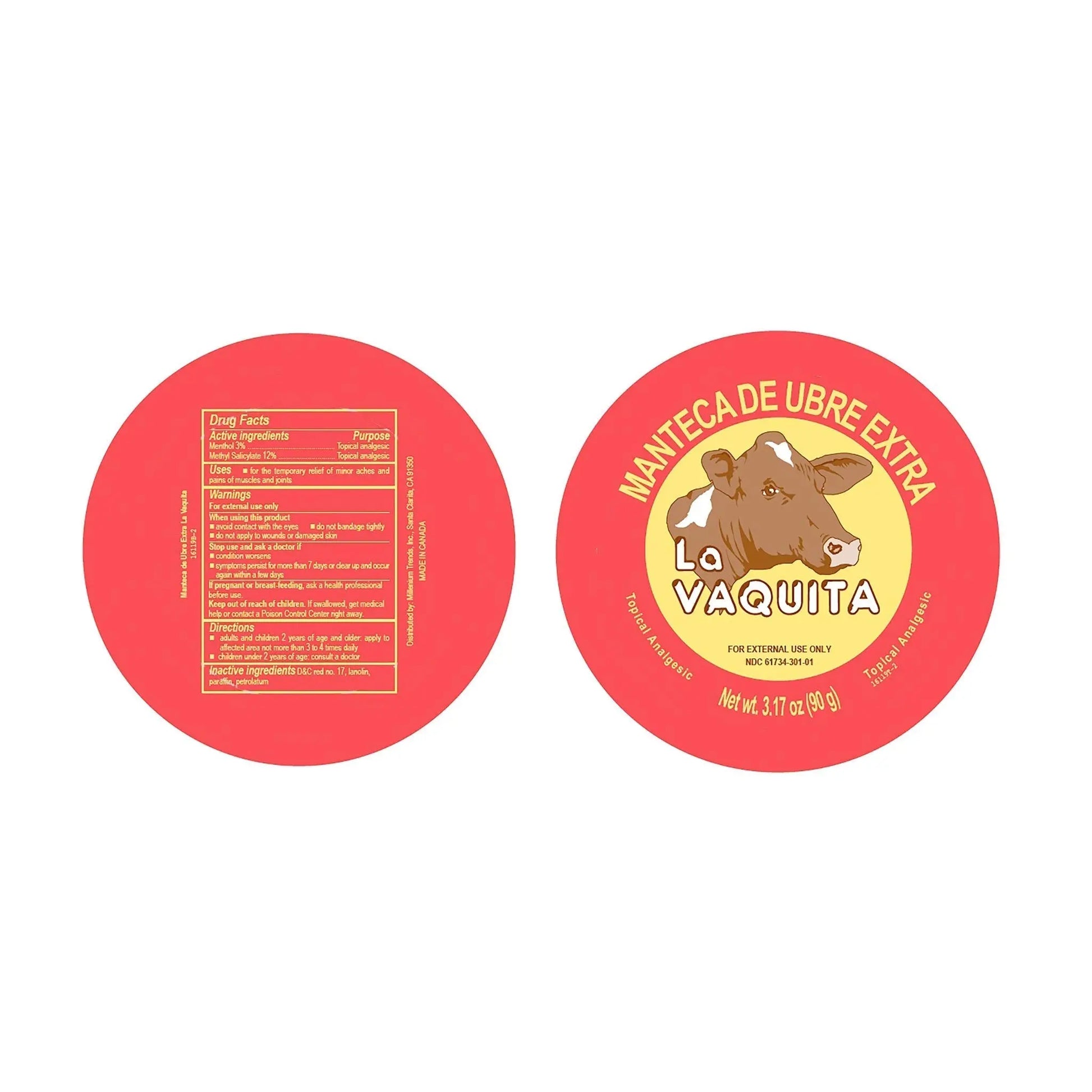 BILITOK 2 Pack La Vaquita Extra Strength Udder Balm Manteca Ubre De Vaca Pain Relief 3.17 Oz. Topical Analgesic La Vaquita Erectogen uk supplements