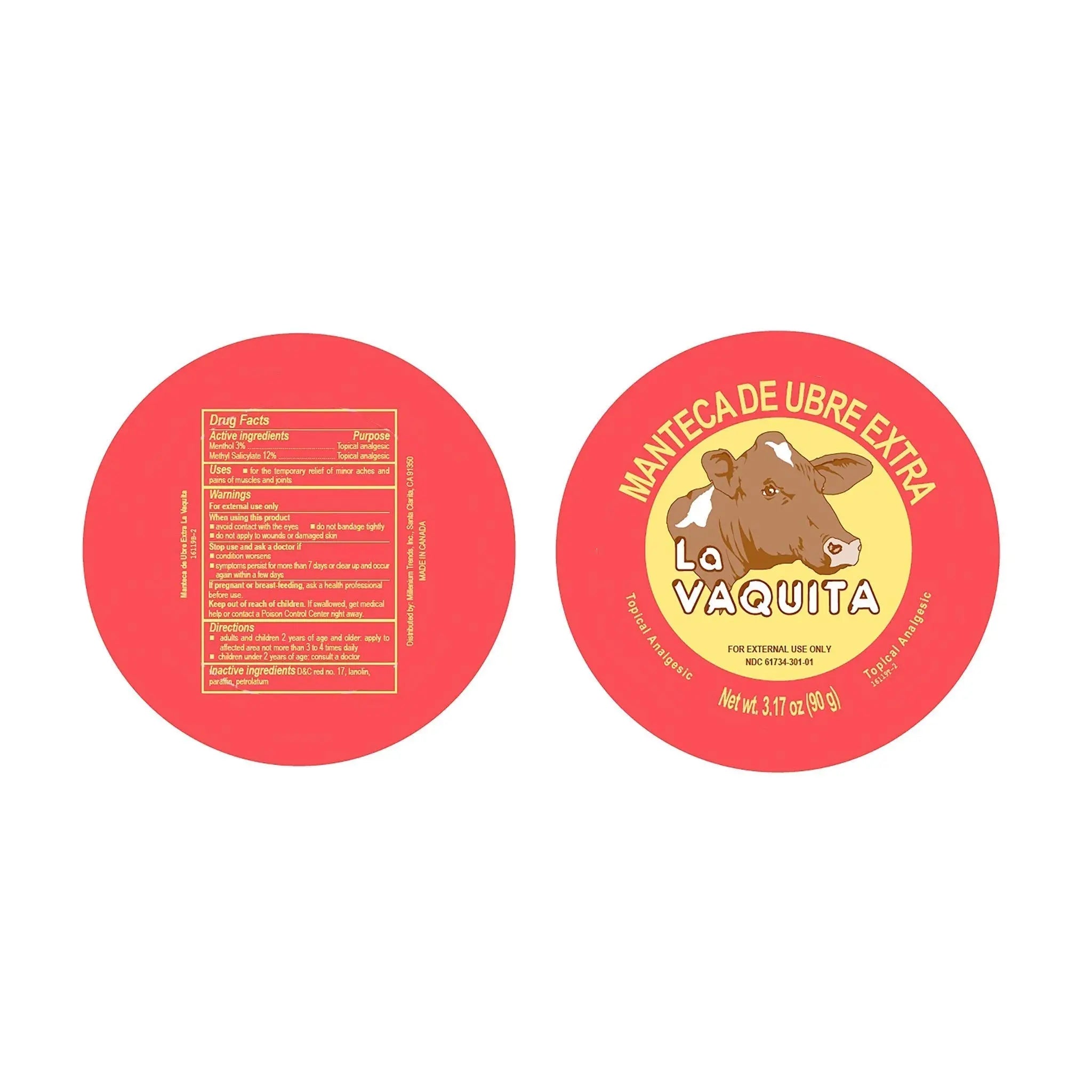 BILITOK 2 Pack La Vaquita Extra Strength Udder Balm Manteca Ubre De Vaca Pain Relief 3.17 Oz. Topical Analgesic La Vaquita Erectogen uk supplements