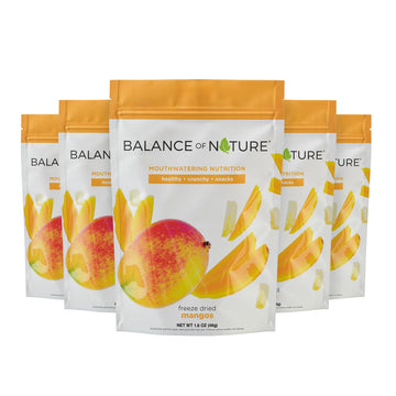 Balance of Nature Freeze-Dried Mangos (5 Pack) – 100% Real Fruit, Crunchy Mango Slices, Healthy Snack, Mouthwatering Nutrition, Gluten-Free, Vegan, No Sugar Added, Five 1.6 oz Bags Balance of Nature uk supplements