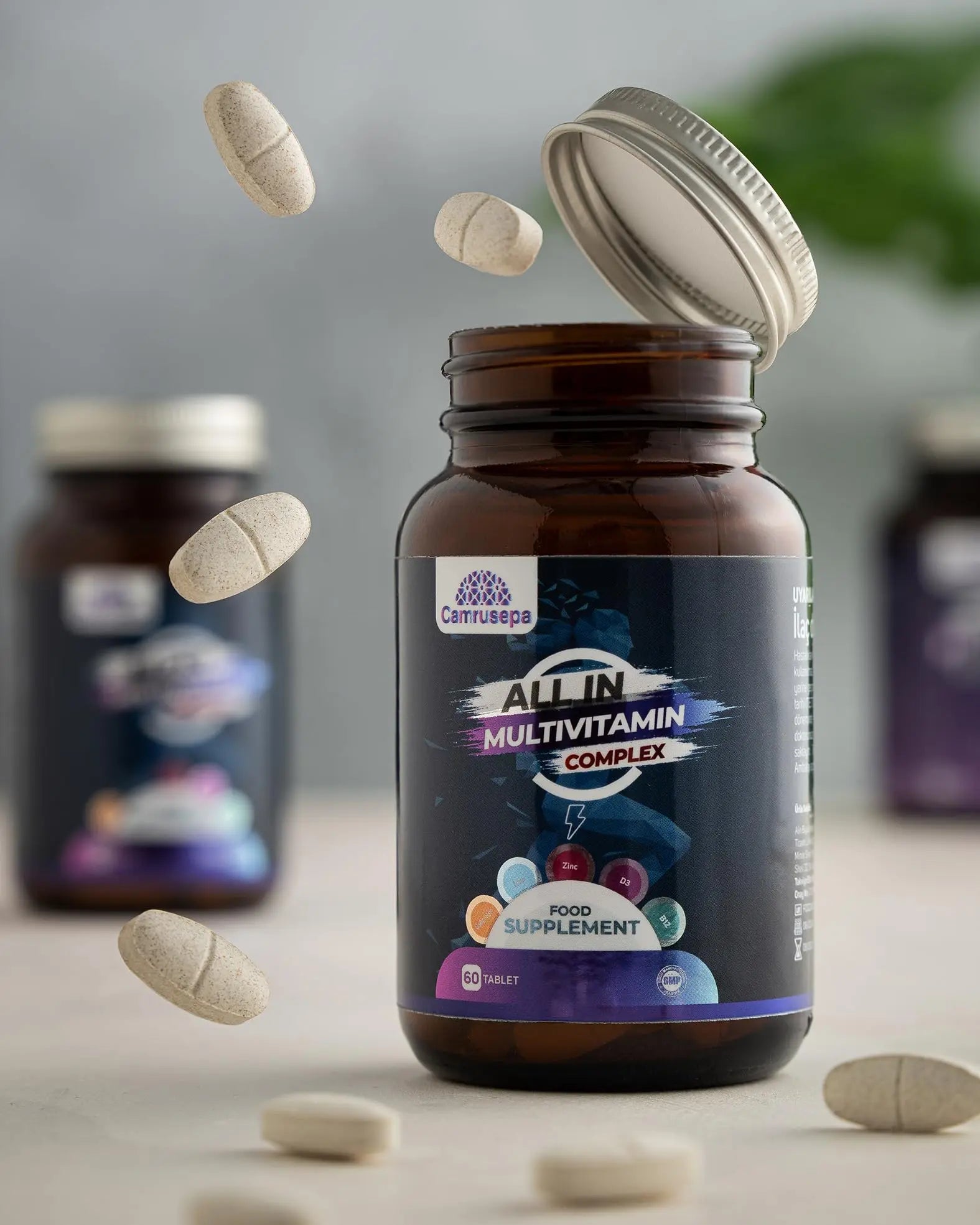 CAMRUSEPA All in Multivitamin Complex – Daily Tablet with Calcium, Iron, Zinc, Vitamin C, B Complex, D3, E, A & More – Complete Daily Nutritional Support for Adults Camrusepa uk supplements