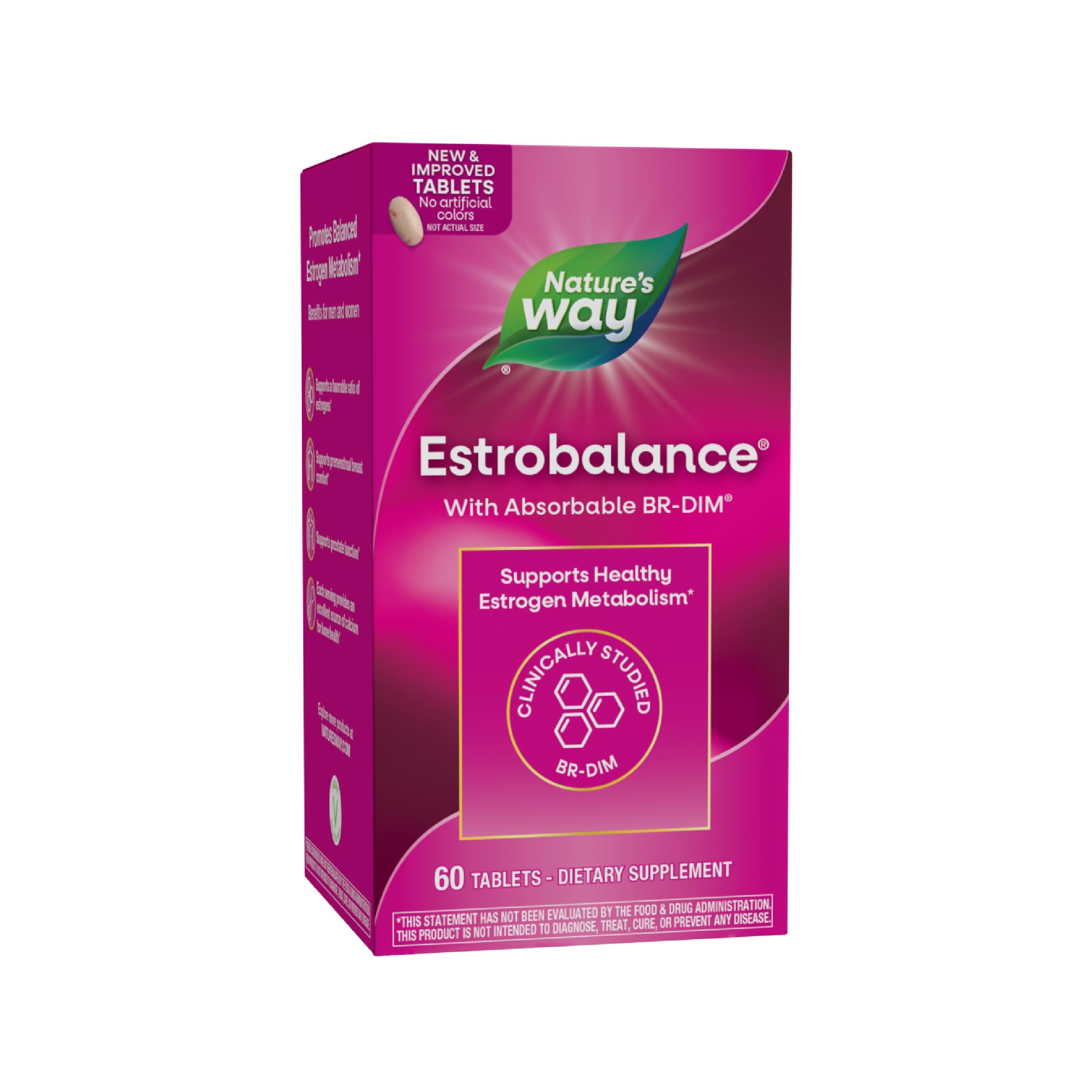 Nature's Way Estrobalance, Absorbable BR-DIM, Supports Healthy Estrogen Metabolism*, Vegan, Gluten Free, 60 Tablets (Packaging May Vary) Nature's Way uk supplements