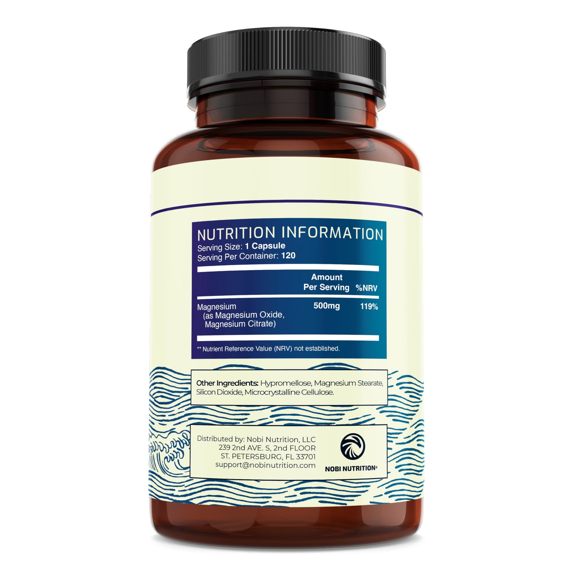 Magnesium Citrate Complex 500 MG for Calm, Relaxation, Constipation & Digestion Nobi Nutrition uk supplements