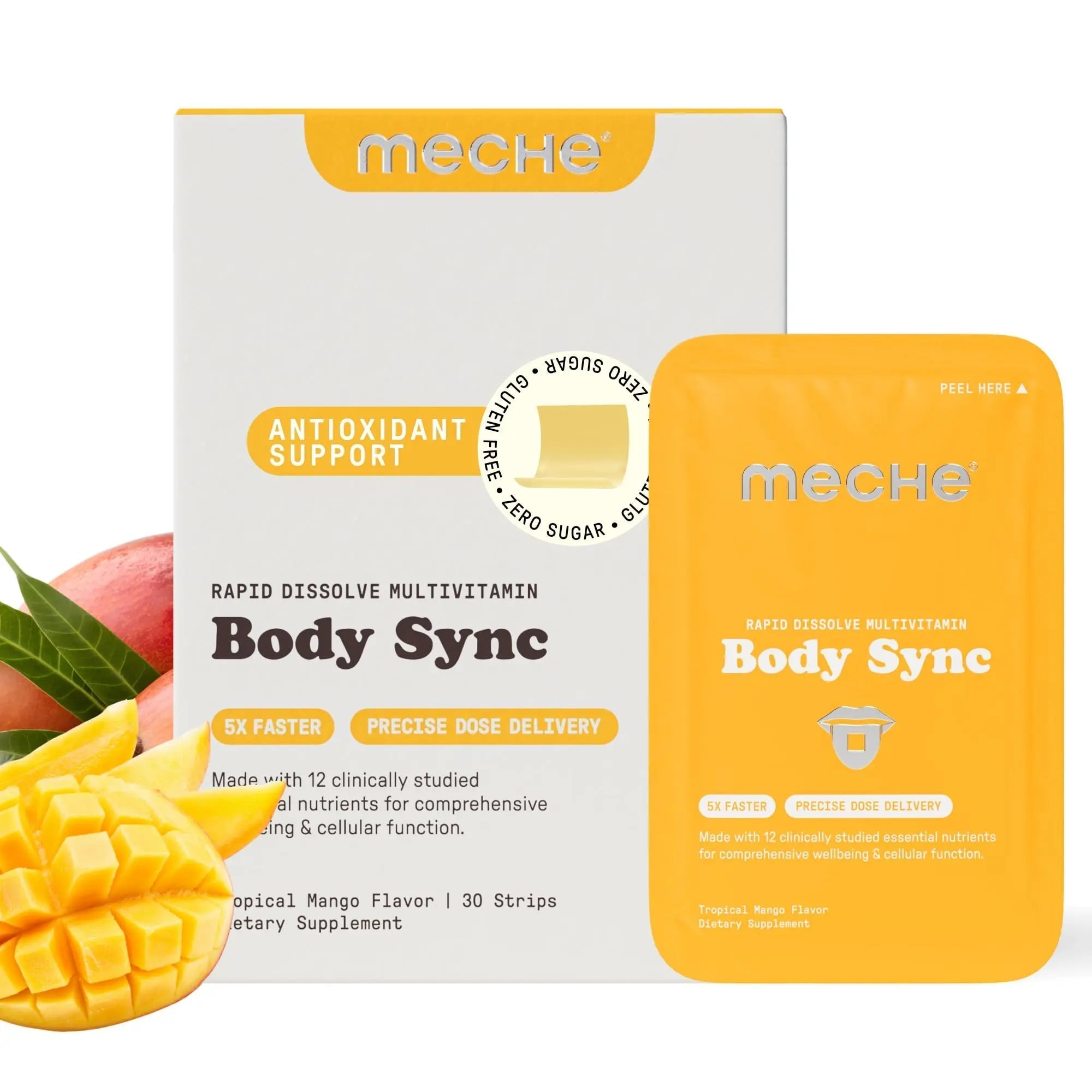 Meche Multivitamin for Women and Men Strip Supplements - Vitamins A, C, D, B6, Methylated B12, Folate, Biotin - Beauty, Energy, Immune Support Meche uk supplements