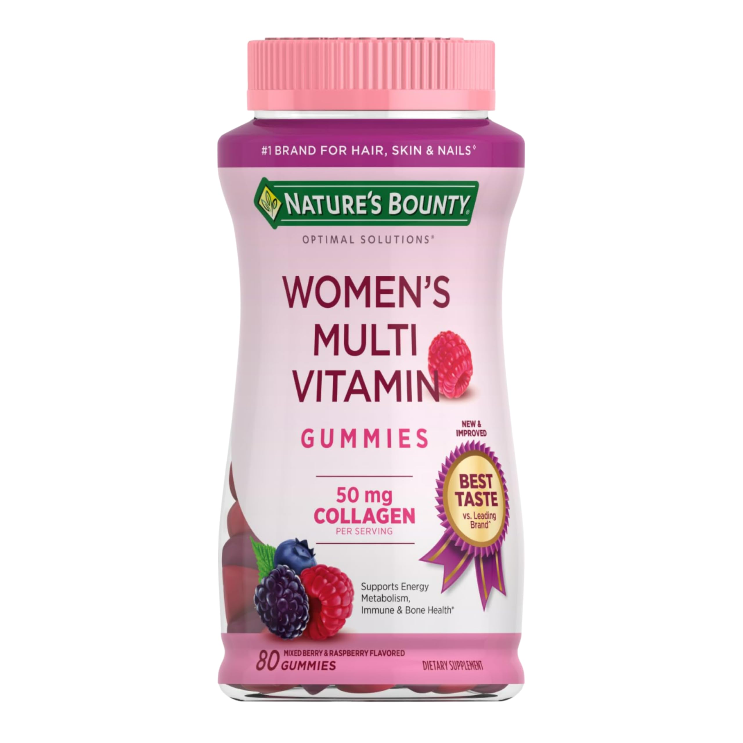 Nature's Bounty Optimal Solutions Women's Multivitamin, Immune and Cellular Energy Support, Bone Health, Raspberry Flavor Nature's Bounty Optimal Solutions uk supplements